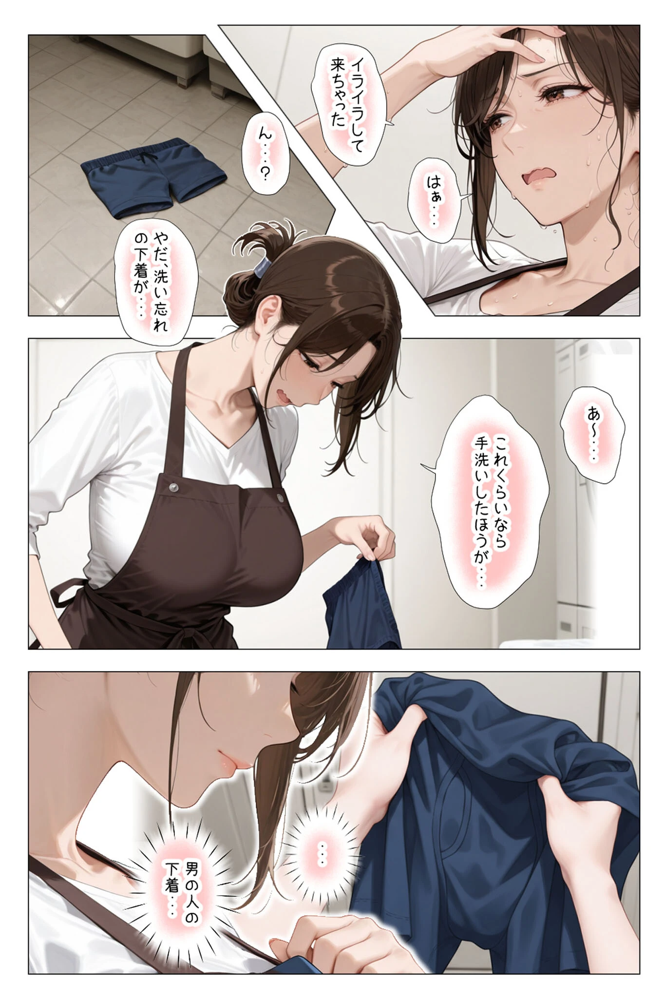 怒ってばかりの綺麗め家政婦さんが実は俺のパンツでオナニーするケツ穴大好き欲求不満ドスケベオバサンだった件(1) モザイク版ページ13
