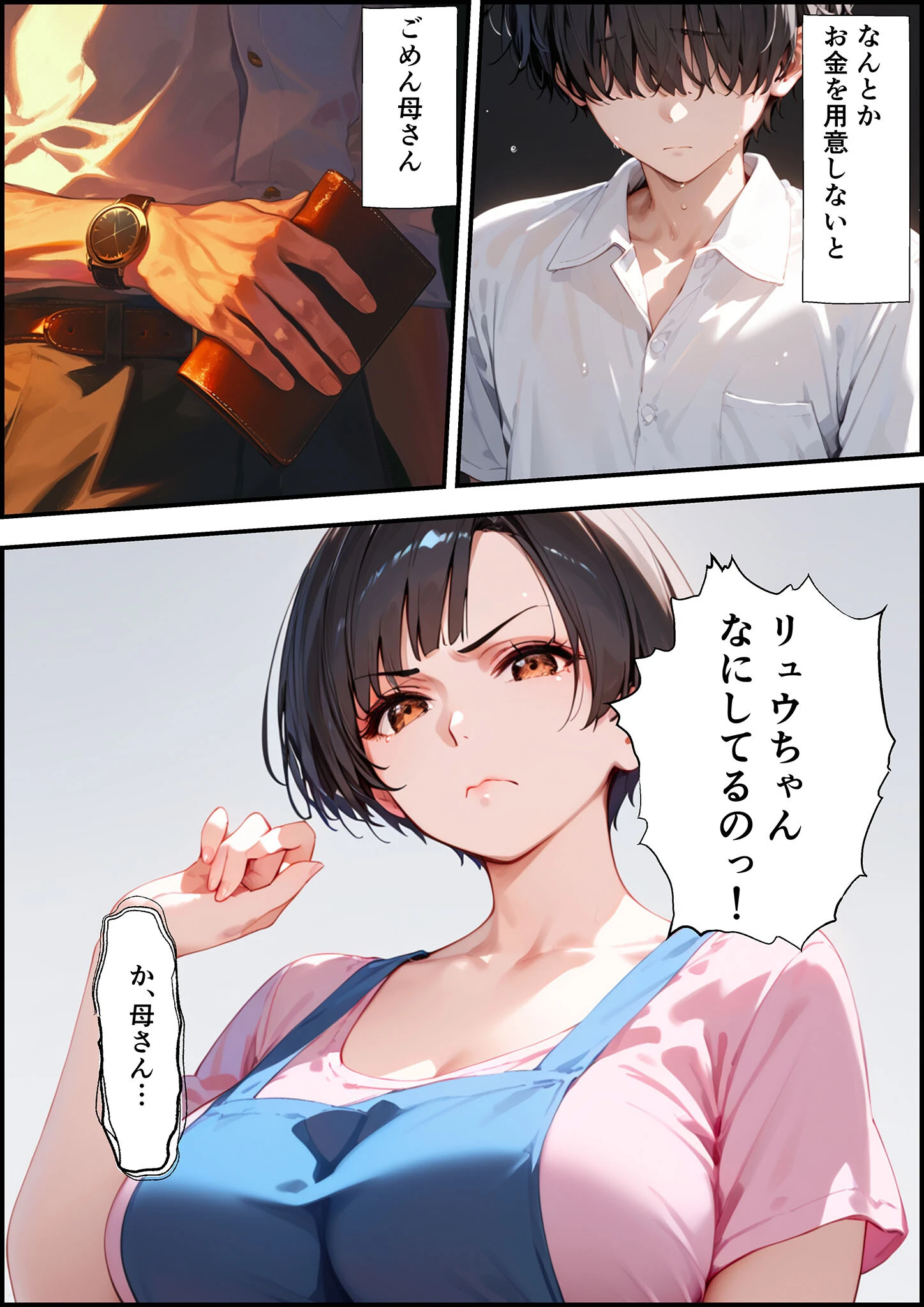 女手ひとつでボクを育ててくれた自慢の母がボクを守るためにいじめっ子の女になる話 1&2 モザイク版ページ5