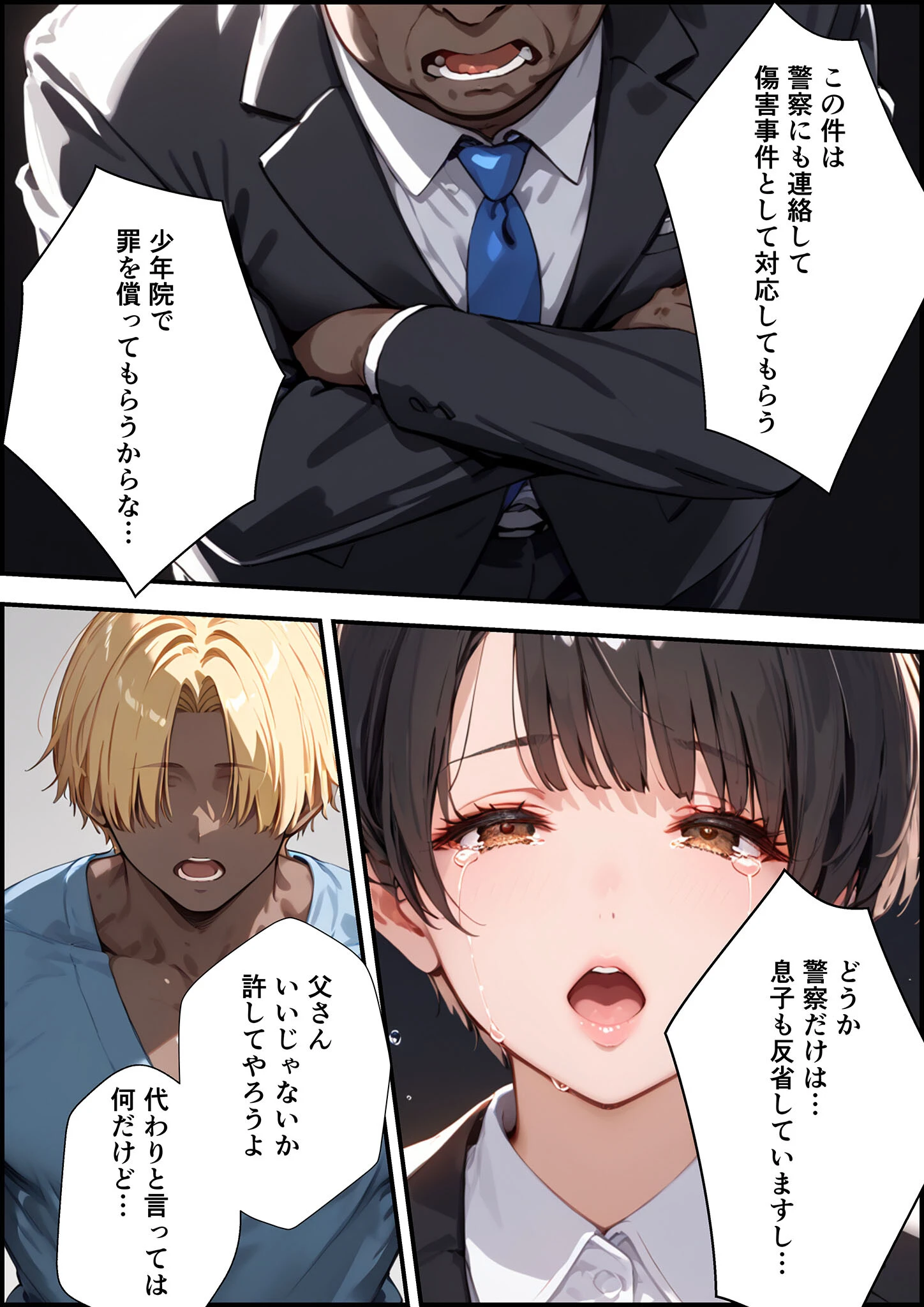 女手ひとつでボクを育ててくれた自慢の母がボクを守るためにいじめっ子の女になる話 1&2 モザイク版ページ15