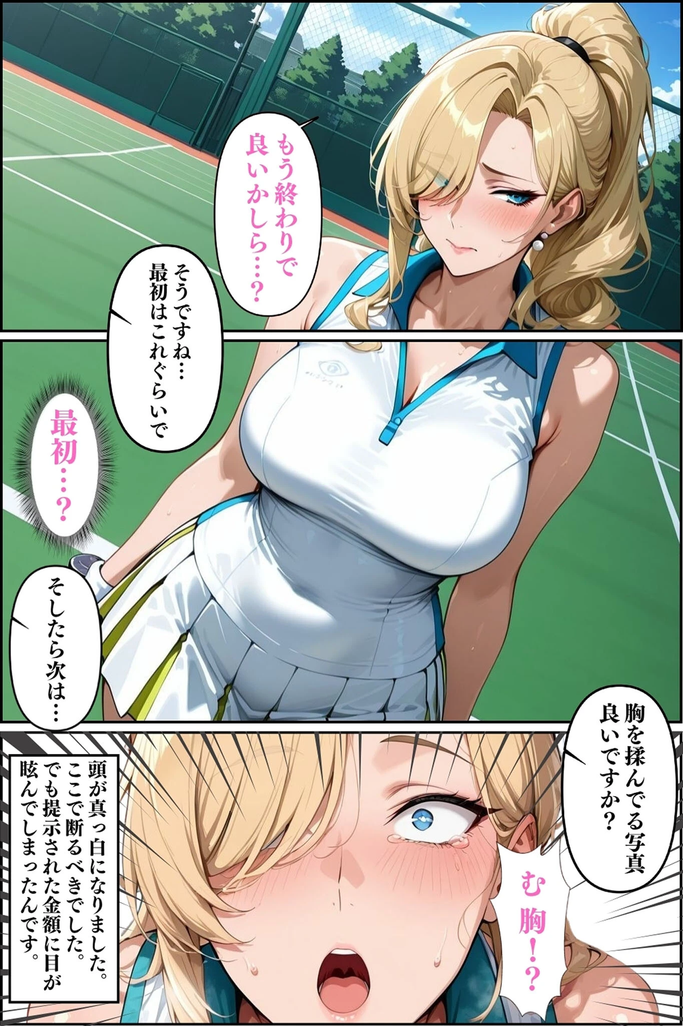 人妻ですが雌でした〜イきたくないのに醜顔アクメ テニスコーチが醜態晒した日〜 モザイク版ページ12
