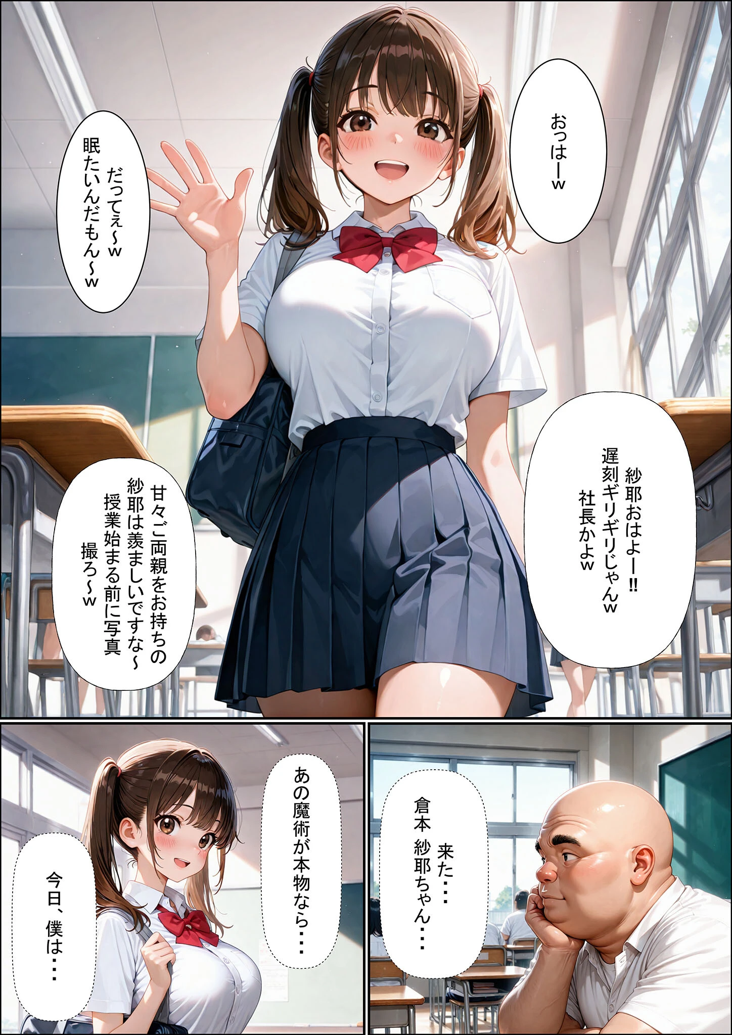 一方的な人生交換〜陰キャブサメンから クラス一の美●●に人生乗り換え〜 モザイク版ページ4