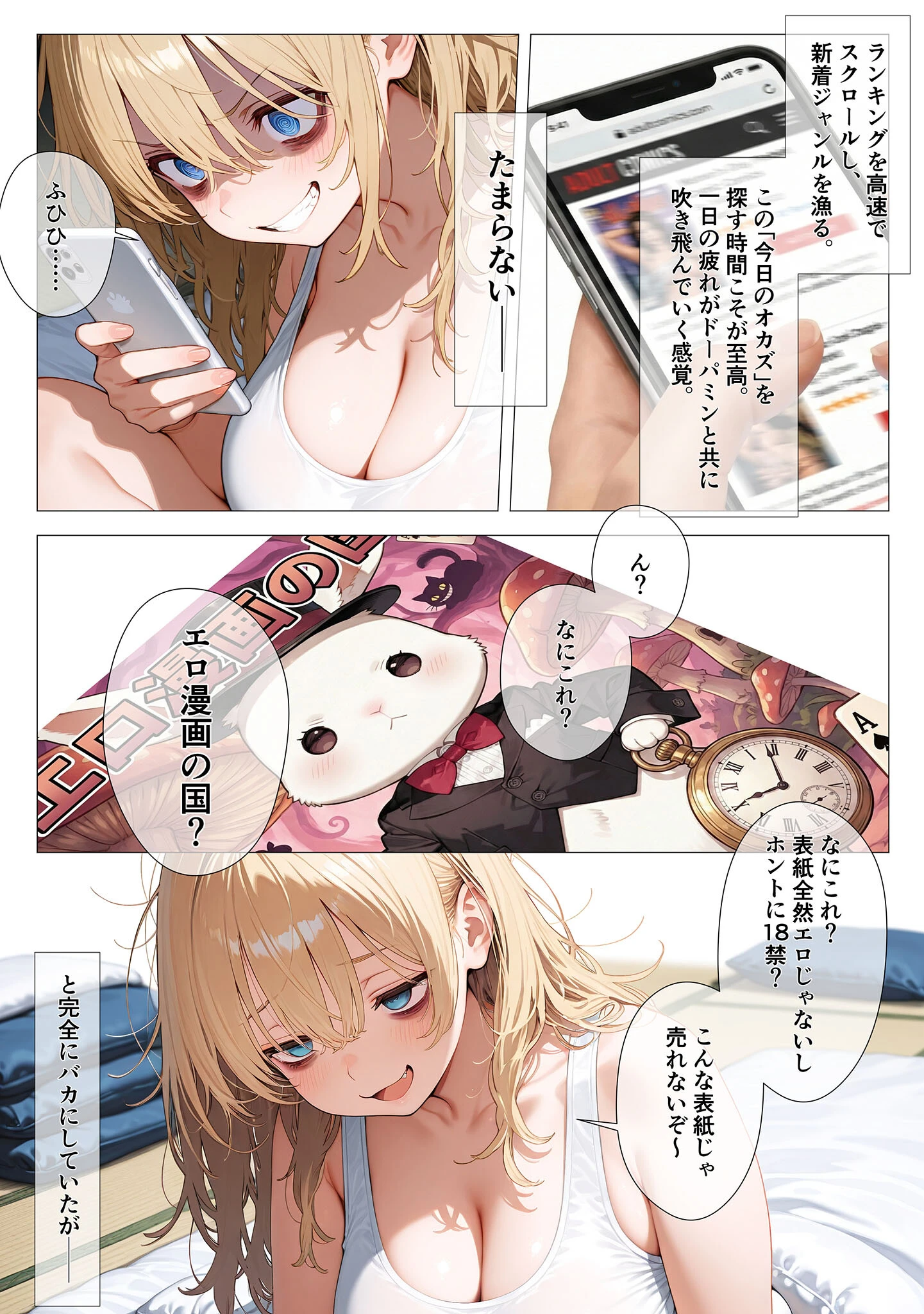 エロ漫画の国のアリス -29歳限界女子が漫画の世界を堪能する- モザイク版ページ7