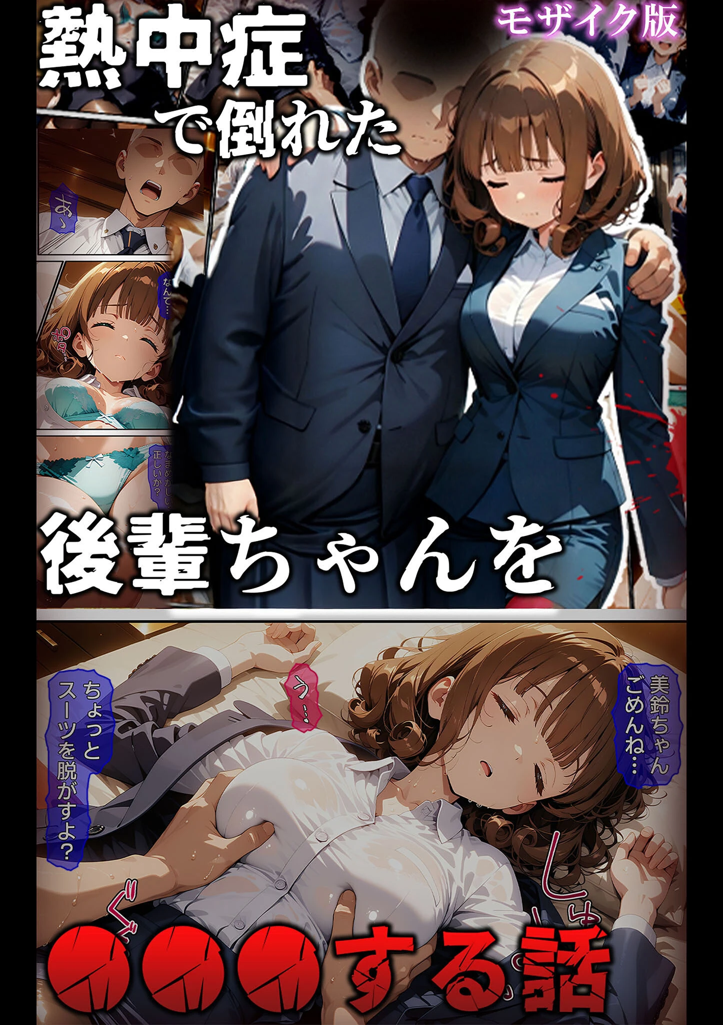 熱中症で倒れた後輩ちゃんを●●●する話 モザイク版
