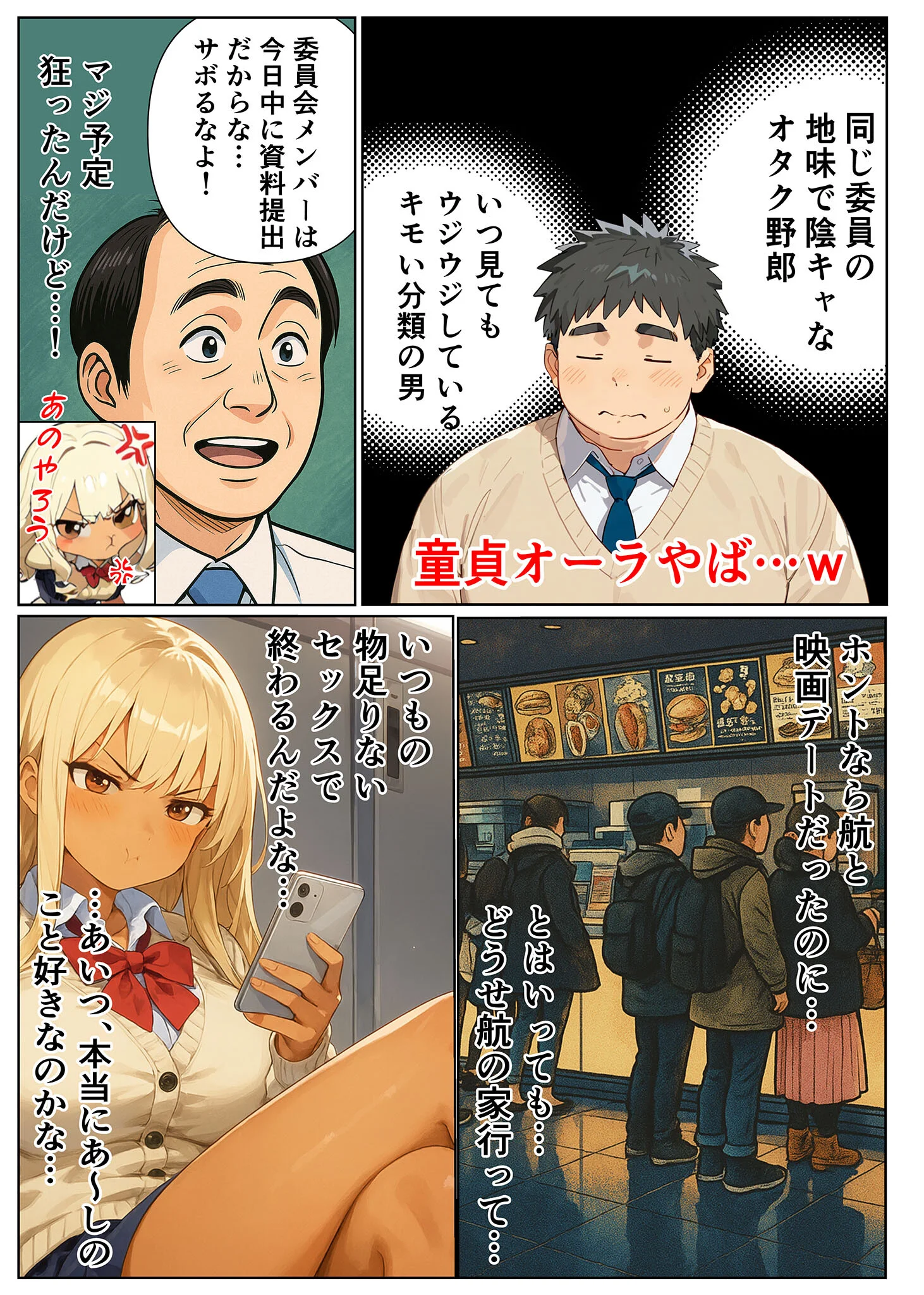 陰キャのデカチ●がバレた日〜ナメてたオタクは規格外チ●ポ〜 モザイク版ページ4