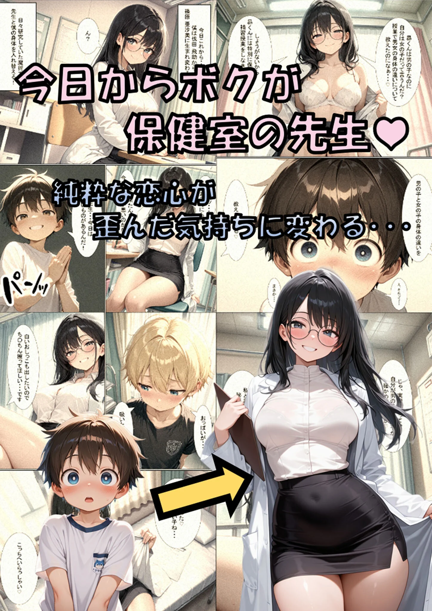 今日からボクが保健室の●●(ハート) 〜純粋な恋心が歪んだ気持ちに変わる…〜 モザイク版ページ2