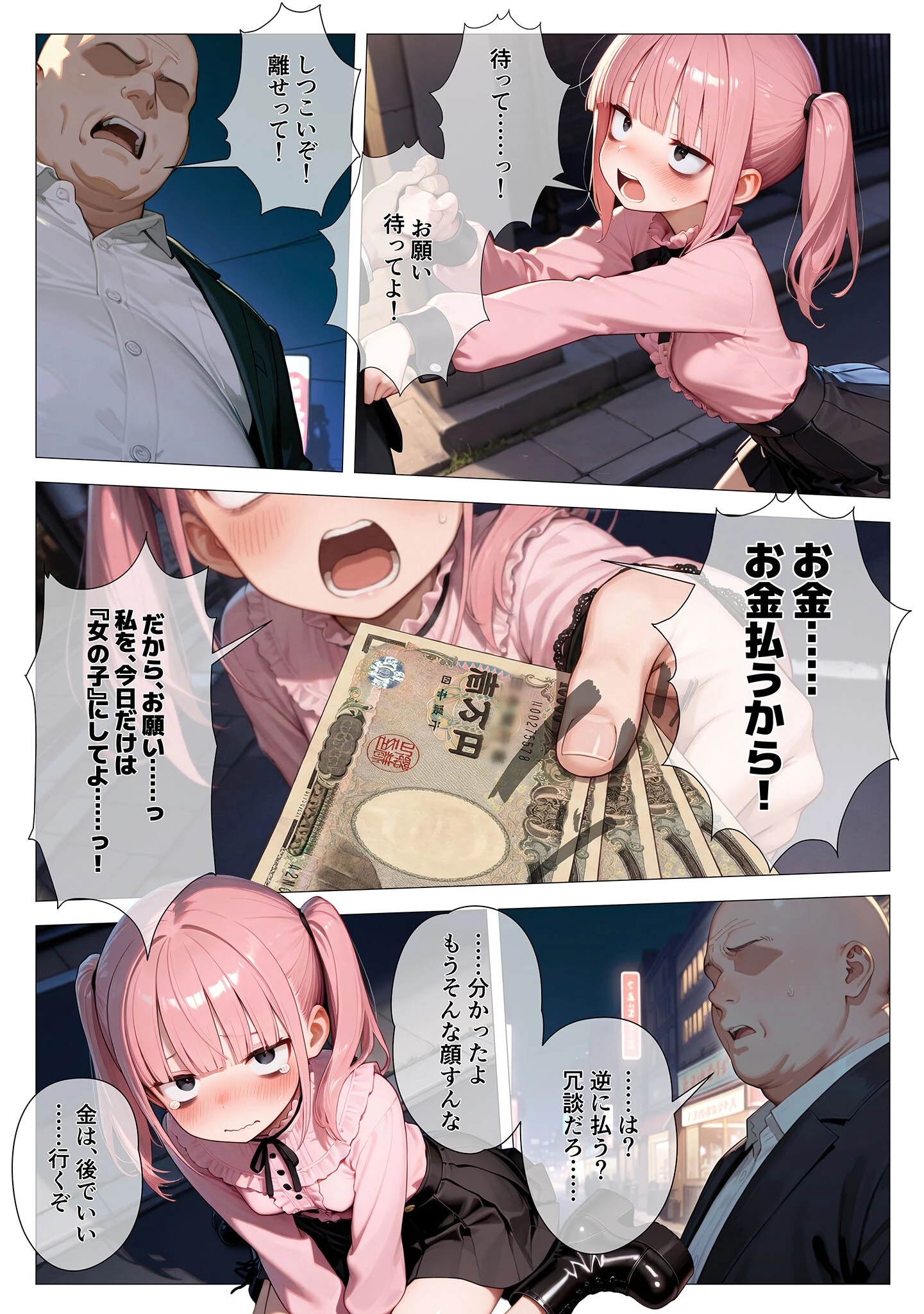 地雷系ブス、おじさんを買う。 モザイク版ページ9