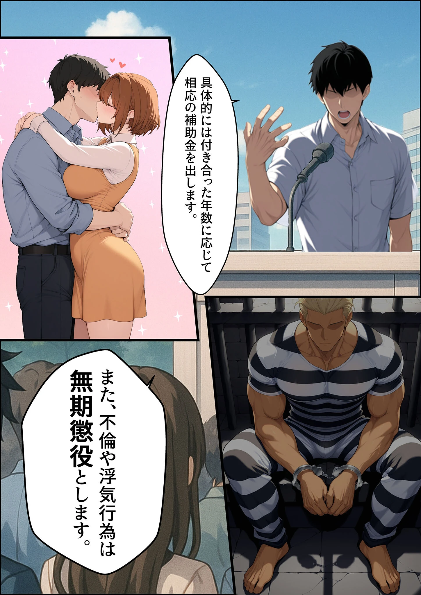 投票率99%!?寝取り派VS純愛派〜勝者の先に待つ日常〜 モザイク版ページ9