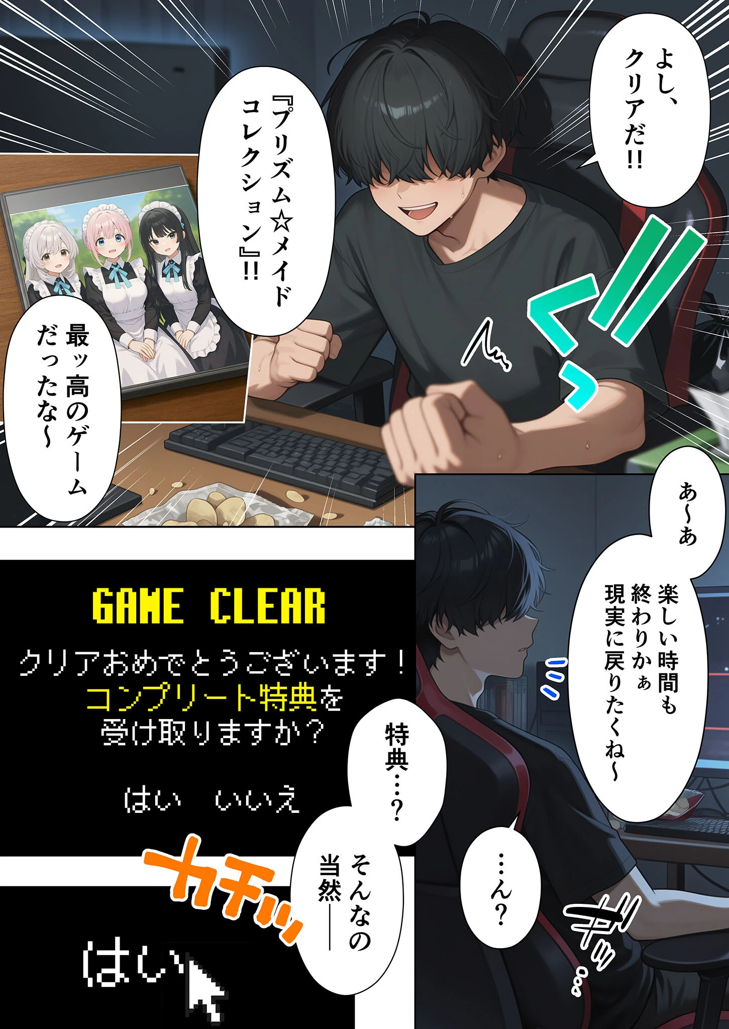 メイドハーレムゲーム転生!!オタクの僕がイケメン貴族になってメイド達を攻略する話 モザイク版ページ3