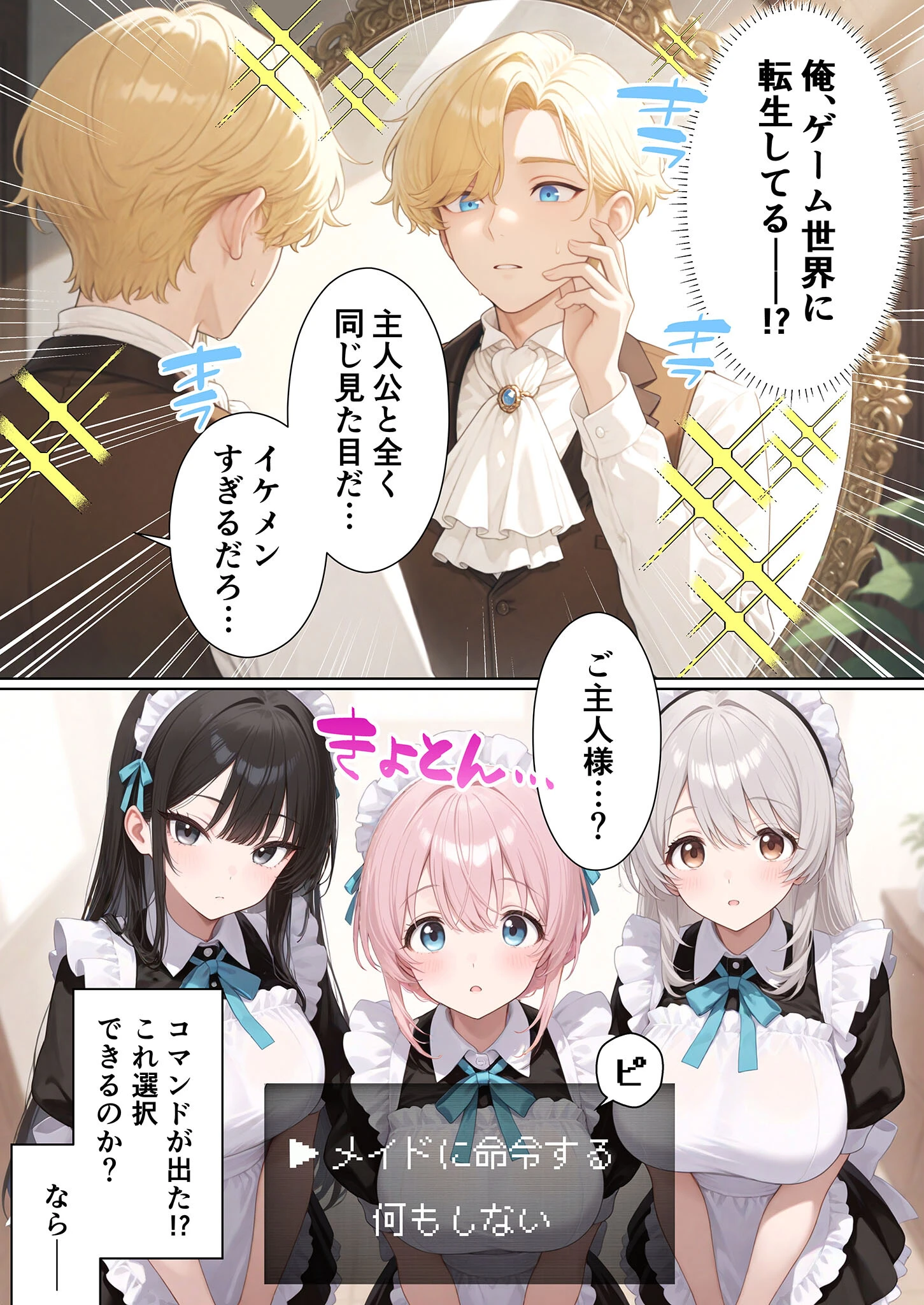 メイドハーレムゲーム転生!!オタクの僕がイケメン貴族になってメイド達を攻略する話 モザイク版ページ7