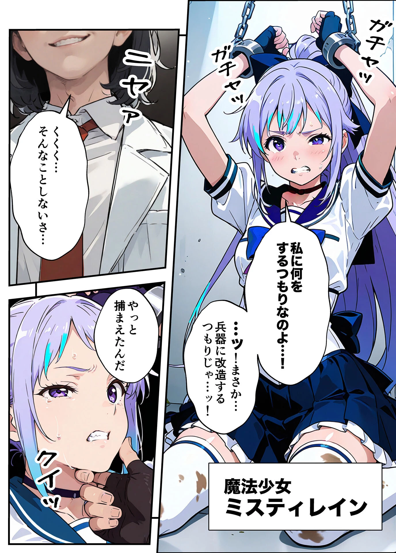 AIが支配する世界で人類を裏切った俺は正義の魔法少女をドスケベ●●する モザイク版ページ4