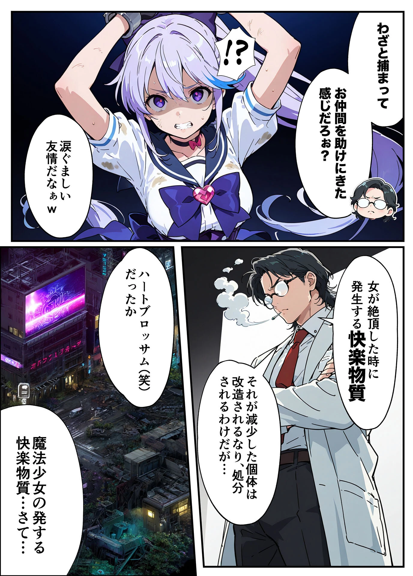 AIが支配する世界で人類を裏切った俺は正義の魔法少女をドスケベ●●する モザイク版ページ11