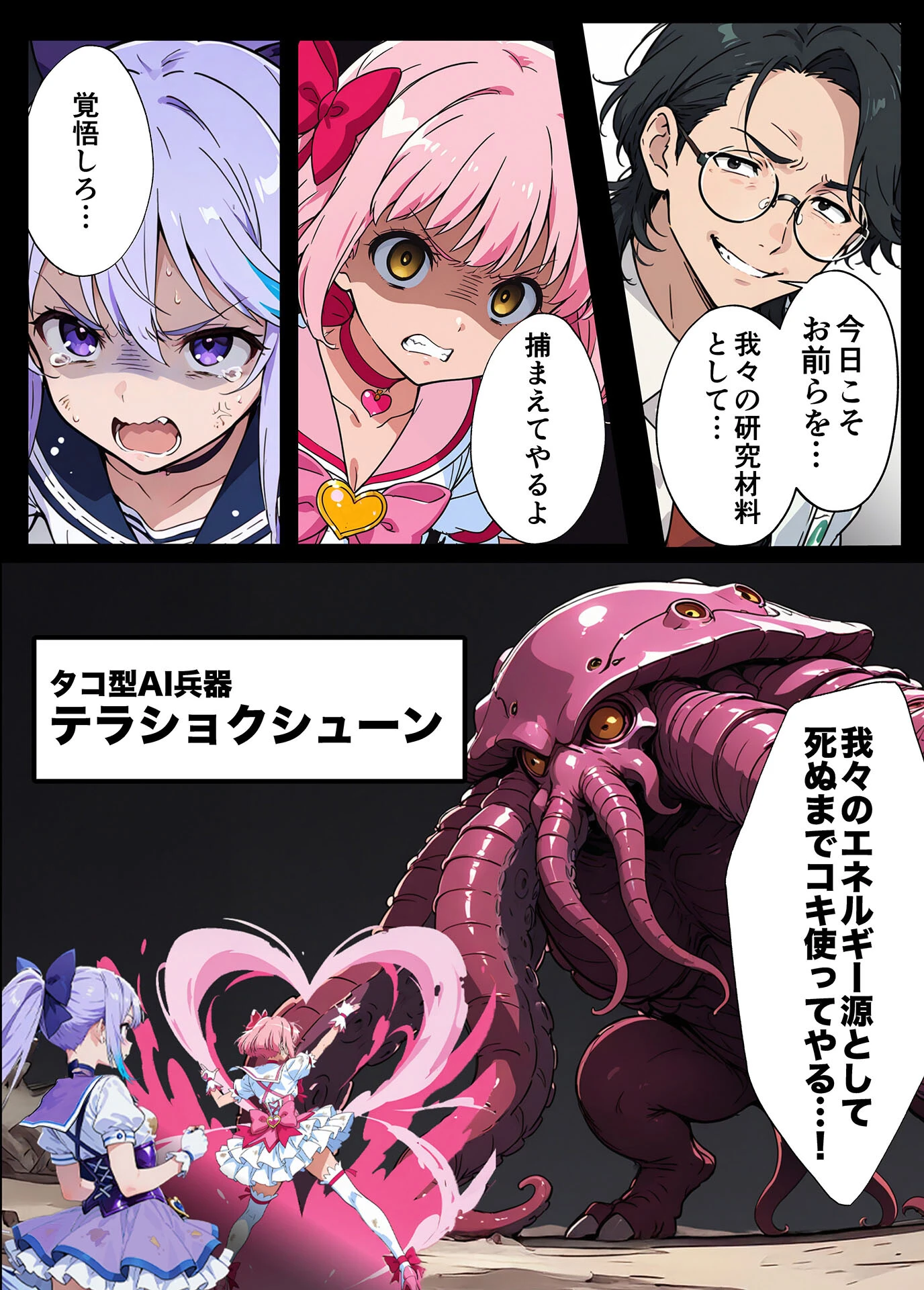 AIが支配する世界で人類を裏切った俺は正義の魔法少女をドスケベ●●する モザイク版ページ14