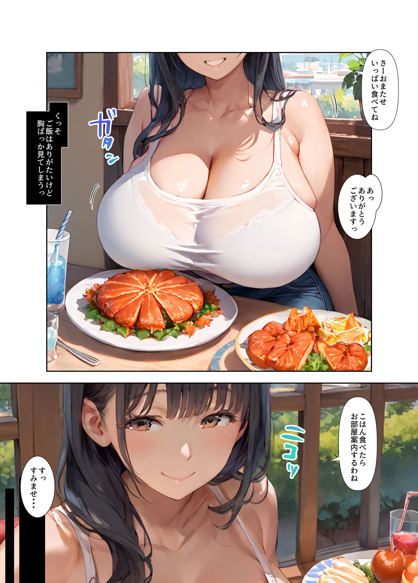 巨乳デカ尻叔母さんとケダモノのようにハメた夏 モザイク版ページ13