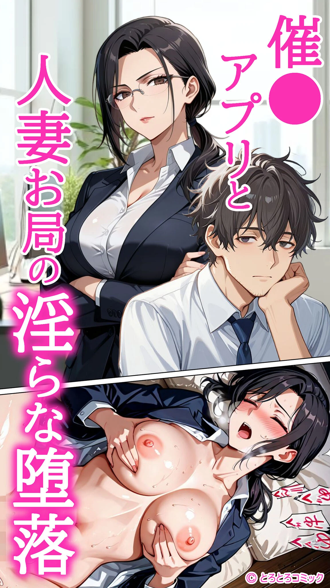 ●●アプリと人妻お局の淫らな堕落 〜社内一のエロい女を思いのままに〜 モザイク版ページ3