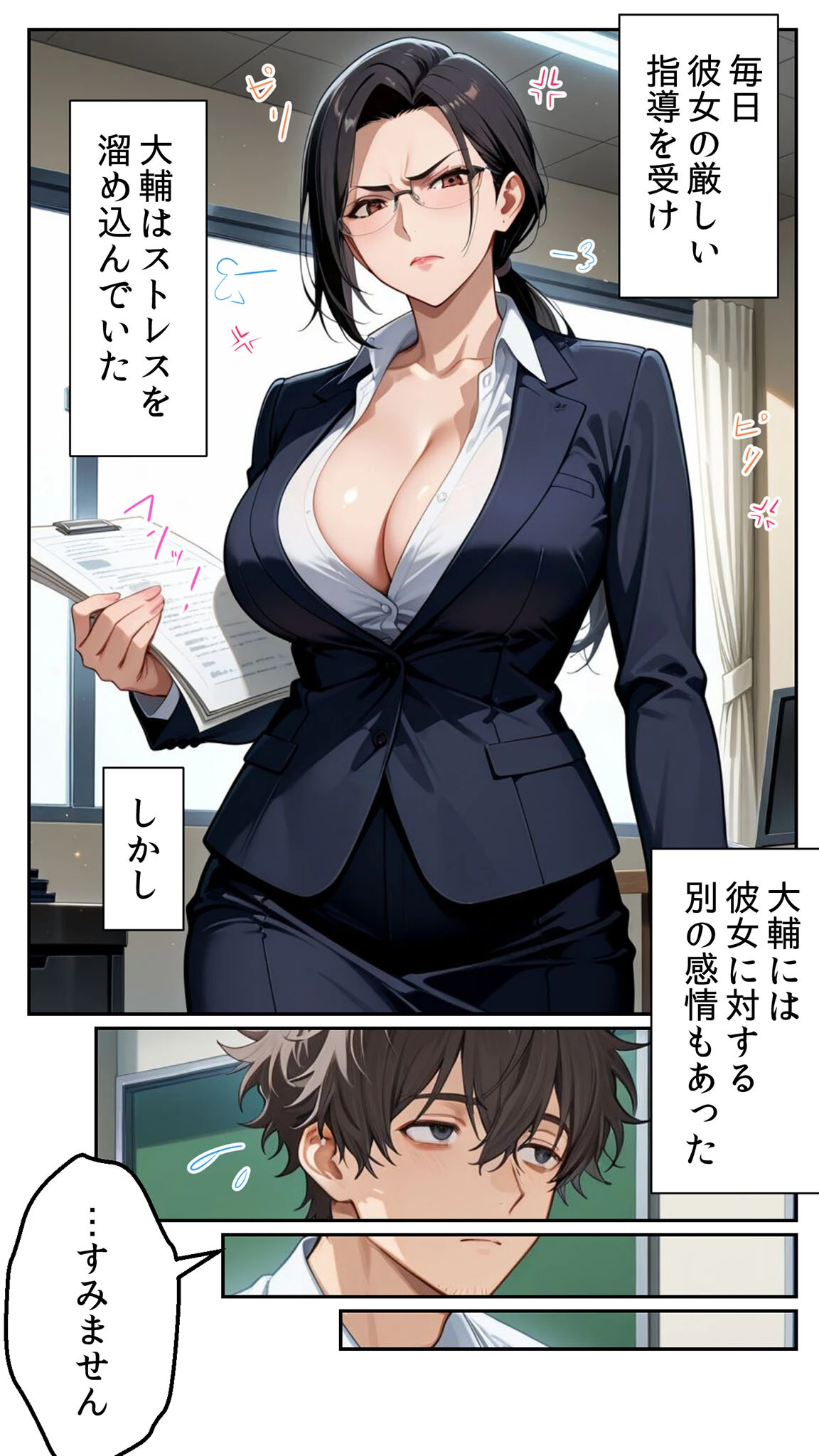 ●●アプリと人妻お局の淫らな堕落 〜社内一のエロい女を思いのままに〜 モザイク版ページ8