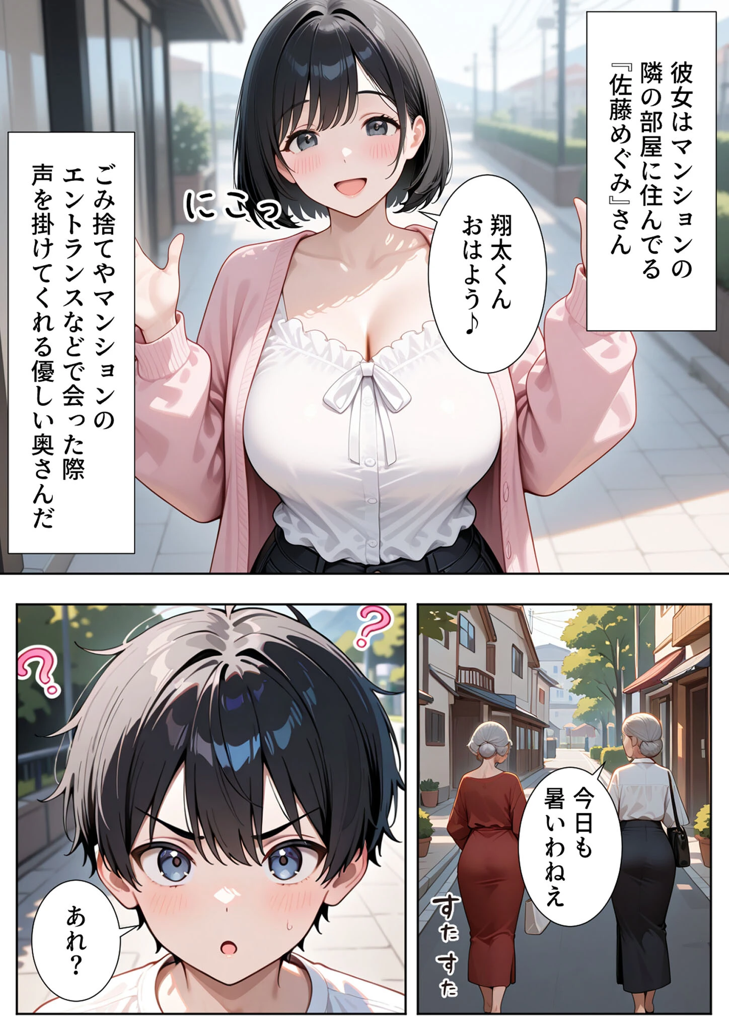 隣の人妻達と関係をもったボクが最高の学生性活を送った話 モザイク版ページ4