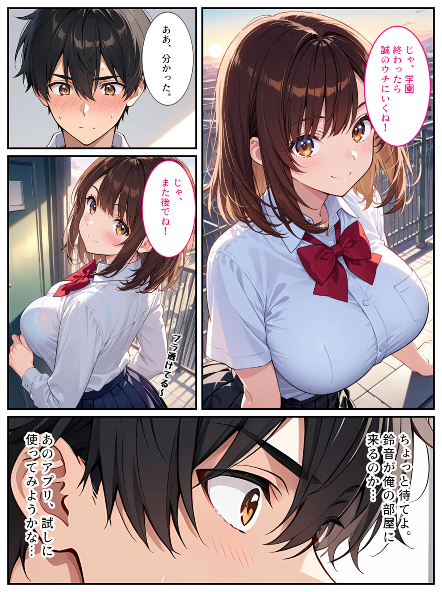幼馴染が爆乳になったので●●アプリでヤっちゃいました! モザイク版ページ9