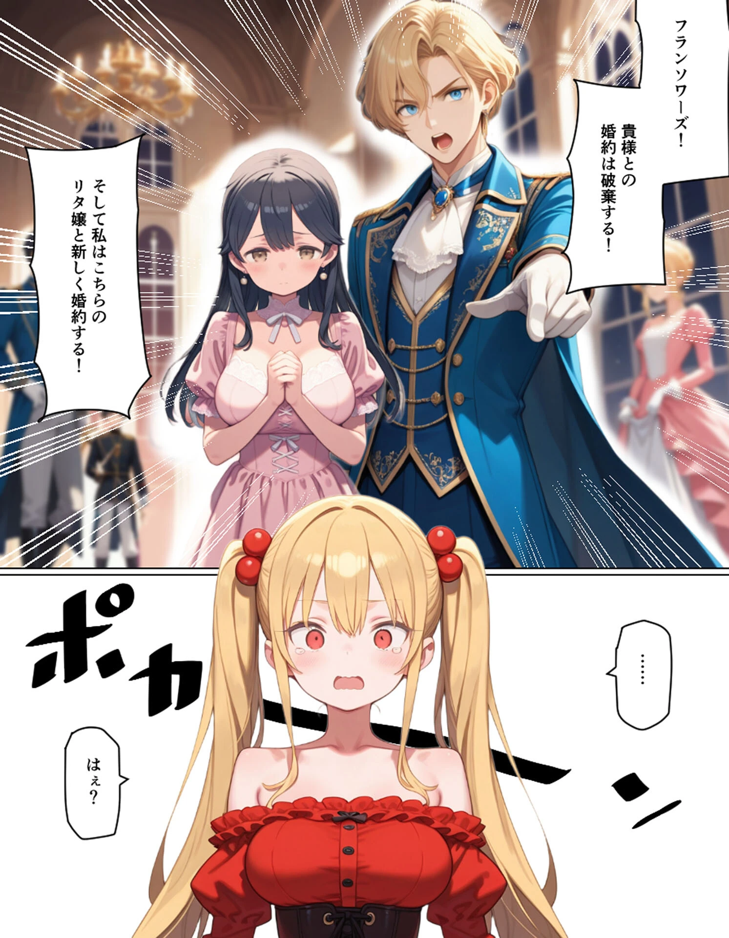 婚約破棄された悪役令嬢が豚貴族に嫁がされて来たので堕とす。あとヒロインも愛人にする。 モザイク版ページ3