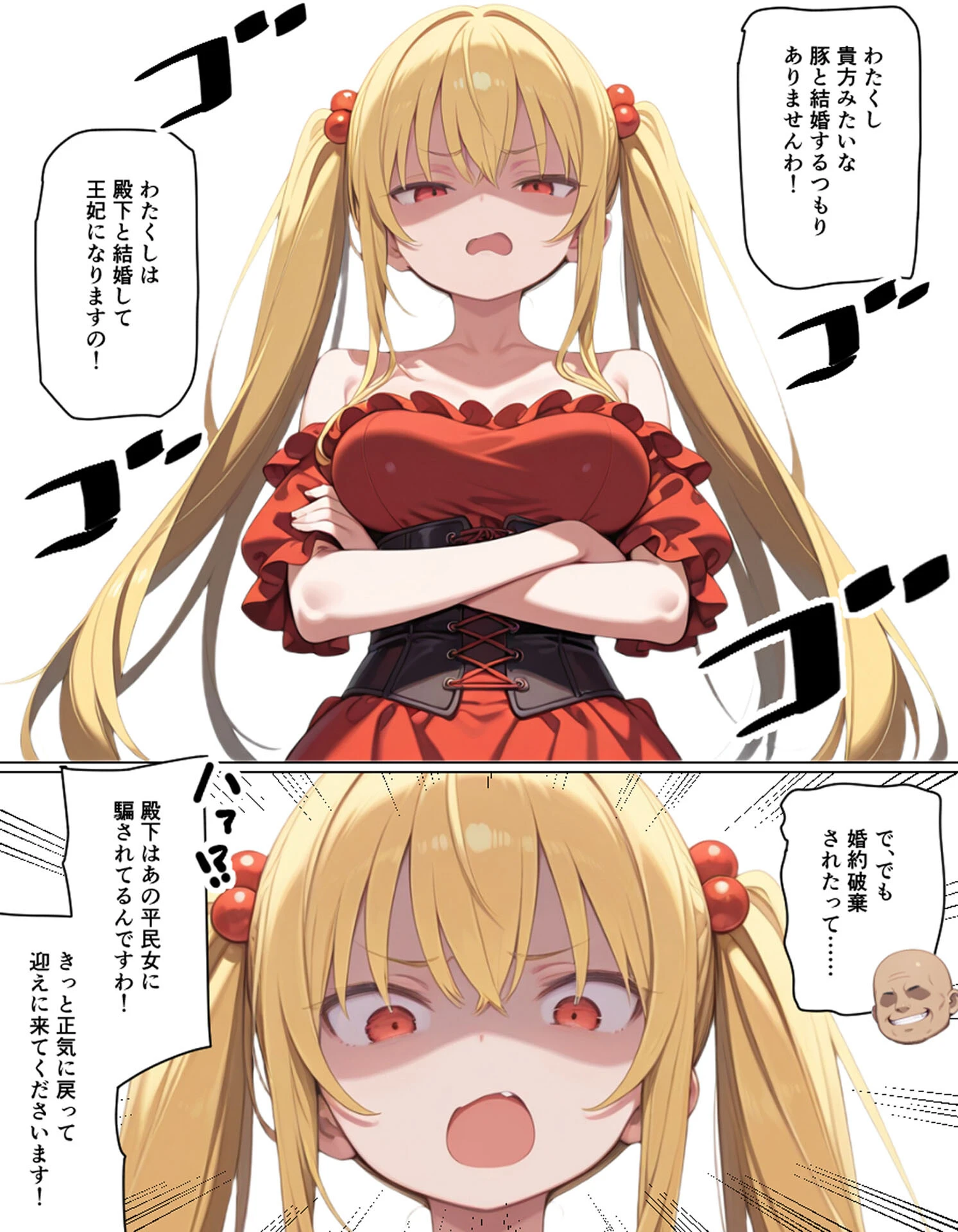 婚約破棄された悪役令嬢が豚貴族に嫁がされて来たので堕とす。あとヒロインも愛人にする。 モザイク版ページ6
