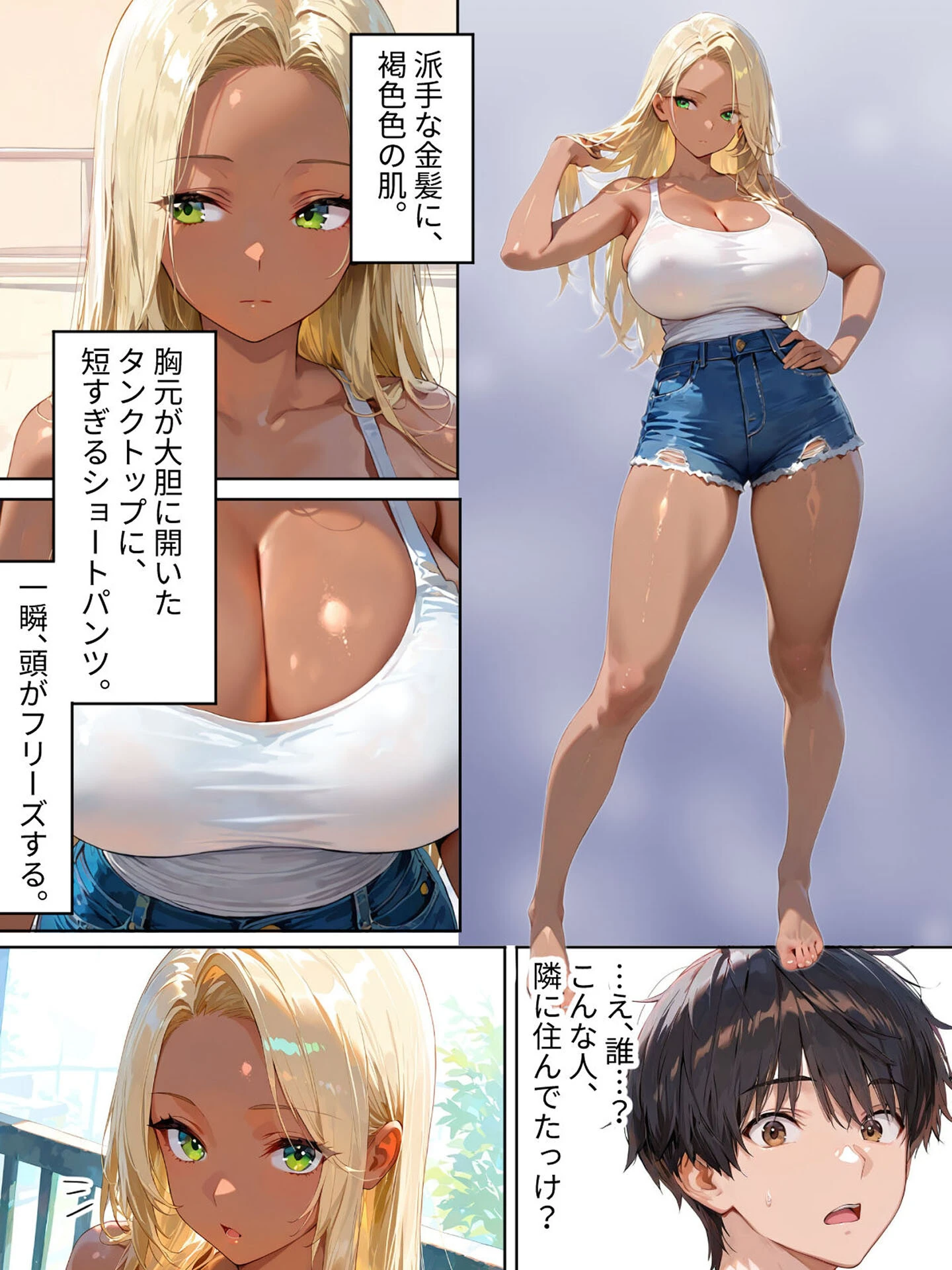 隣の黒ギャル人妻は、寂しがり屋だった。 モザイク版ページ4