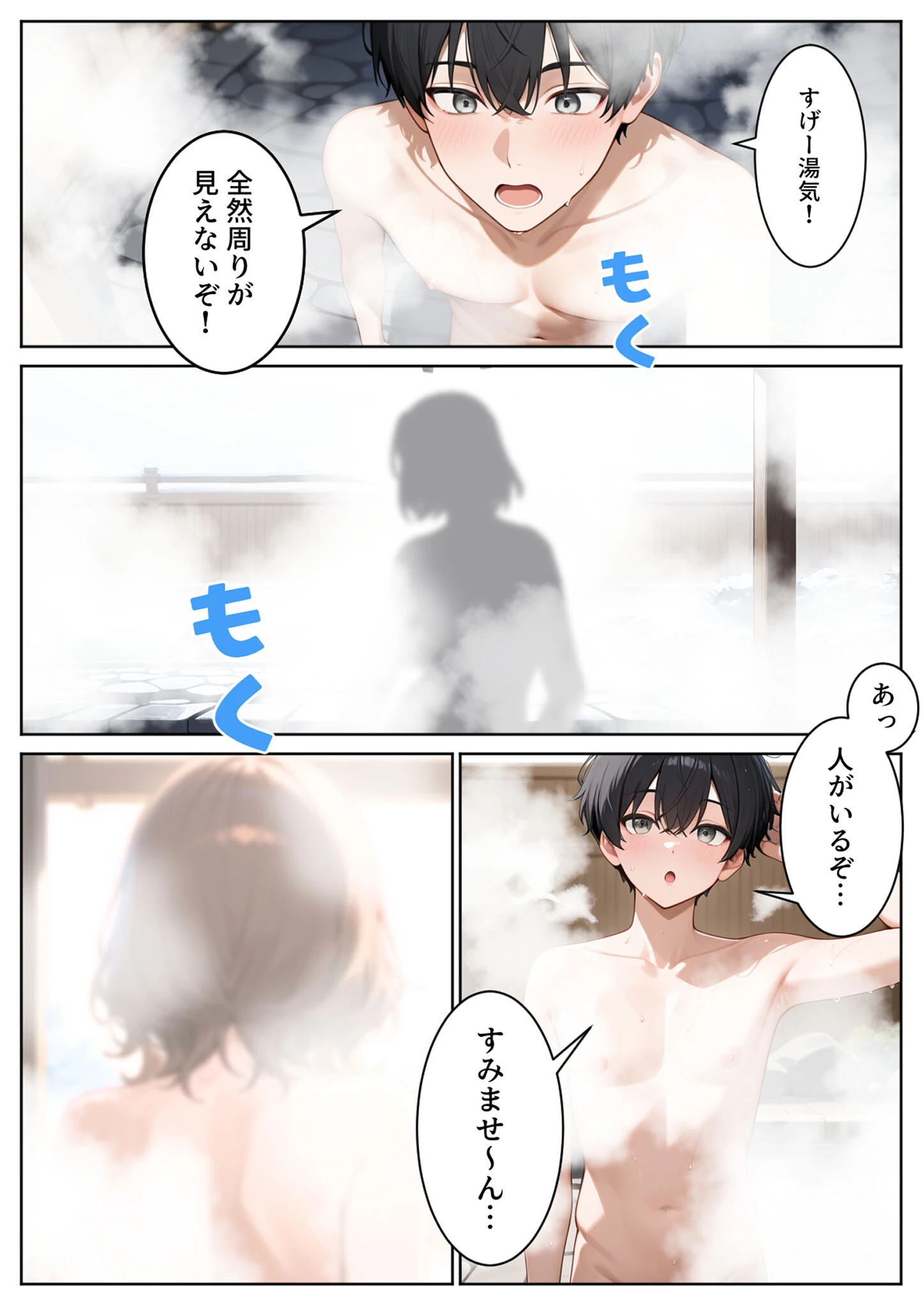 ゆけむり混浴温泉 田舎に転校したら混浴で同級生とハメることになった話 モザイク版ページ9