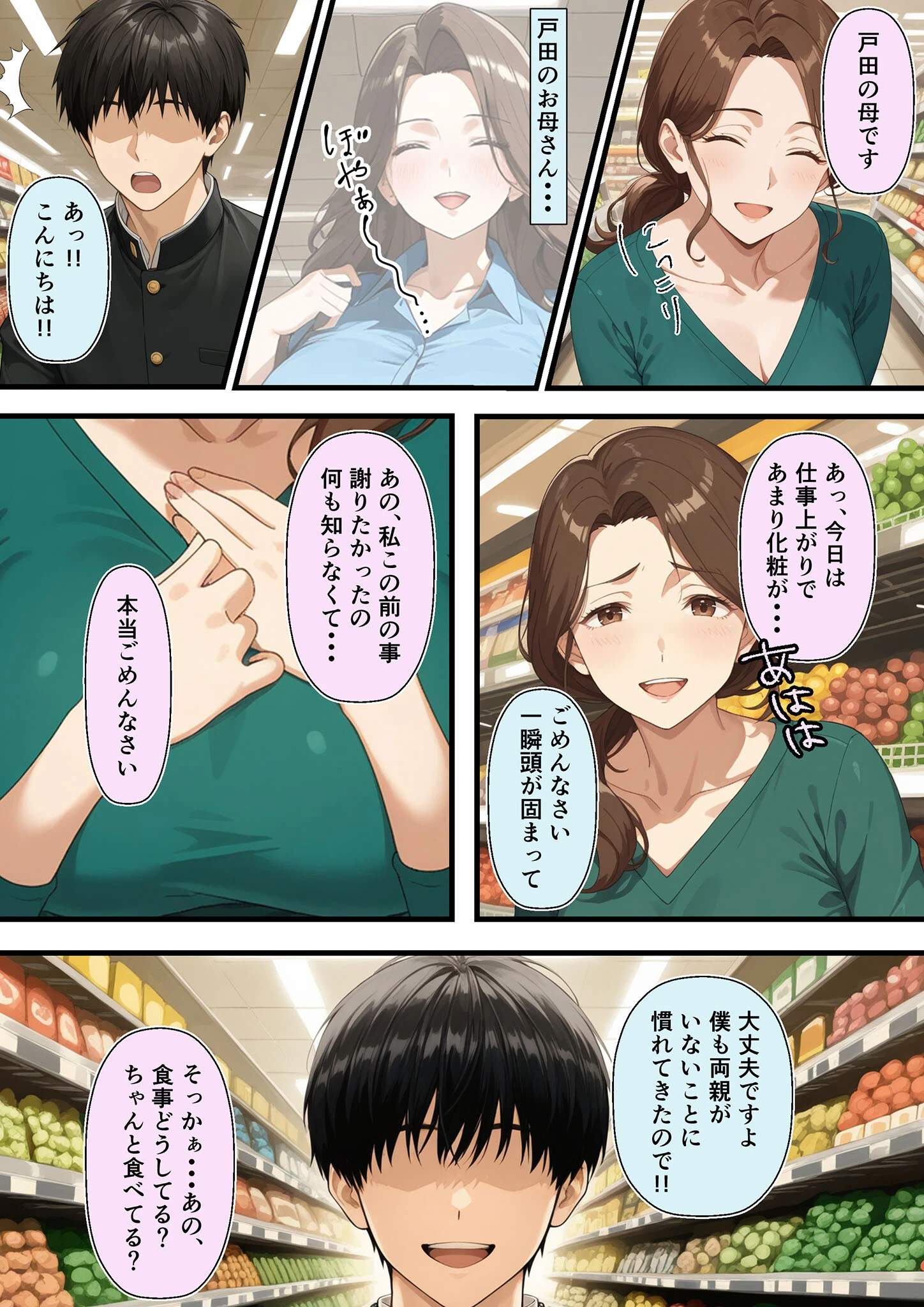 友達のお母さんが羨ましすぎて僕の週1お母さんになってもらって褐色乳首に甘えまくった話(1) モザイク版ページ6