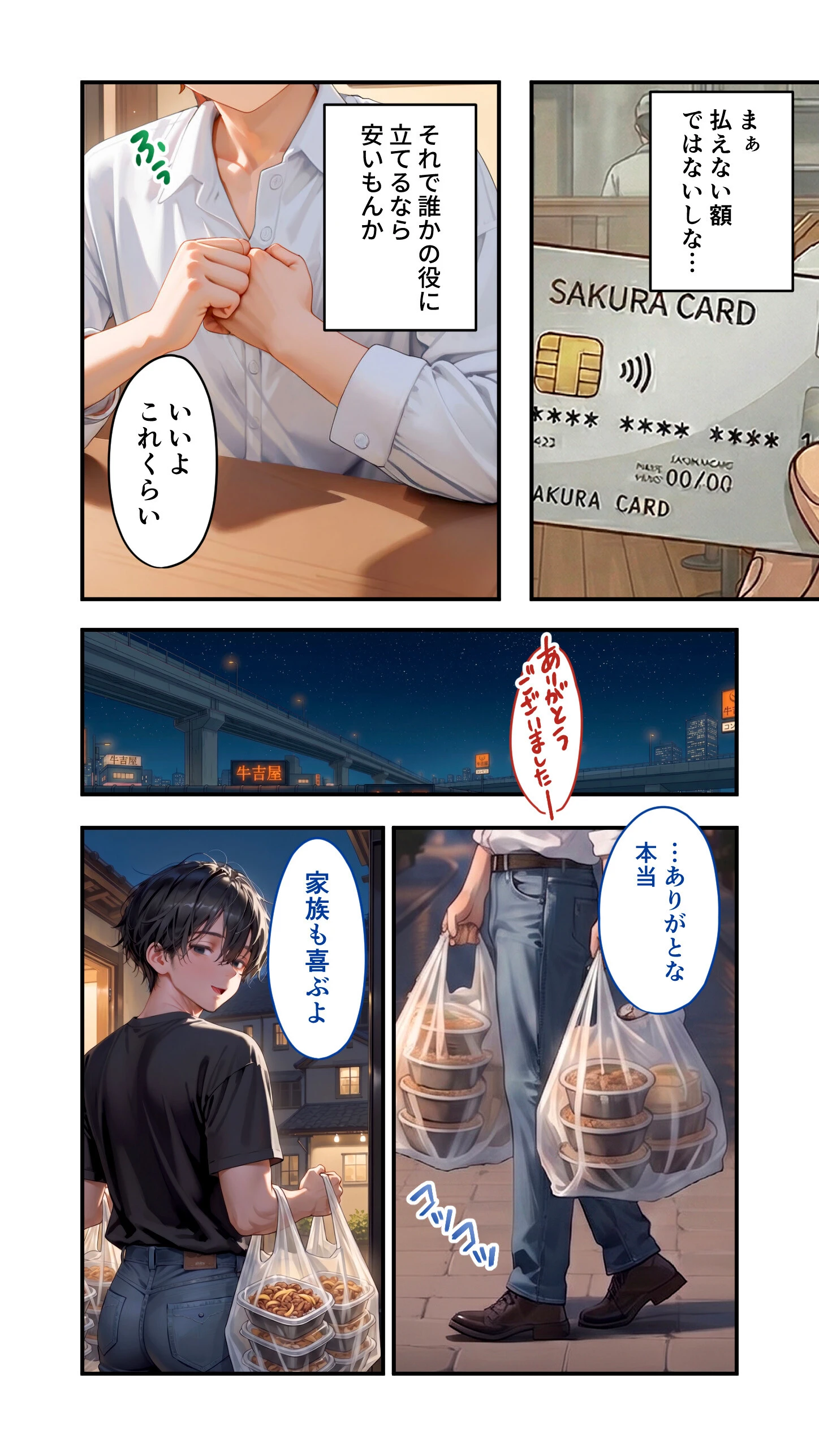 貧乏家族に牛丼奢ったら、おっぱいハーレムできちゃいました…。 〜美人12姉妹のHな恩返し〜 (1)ページ10