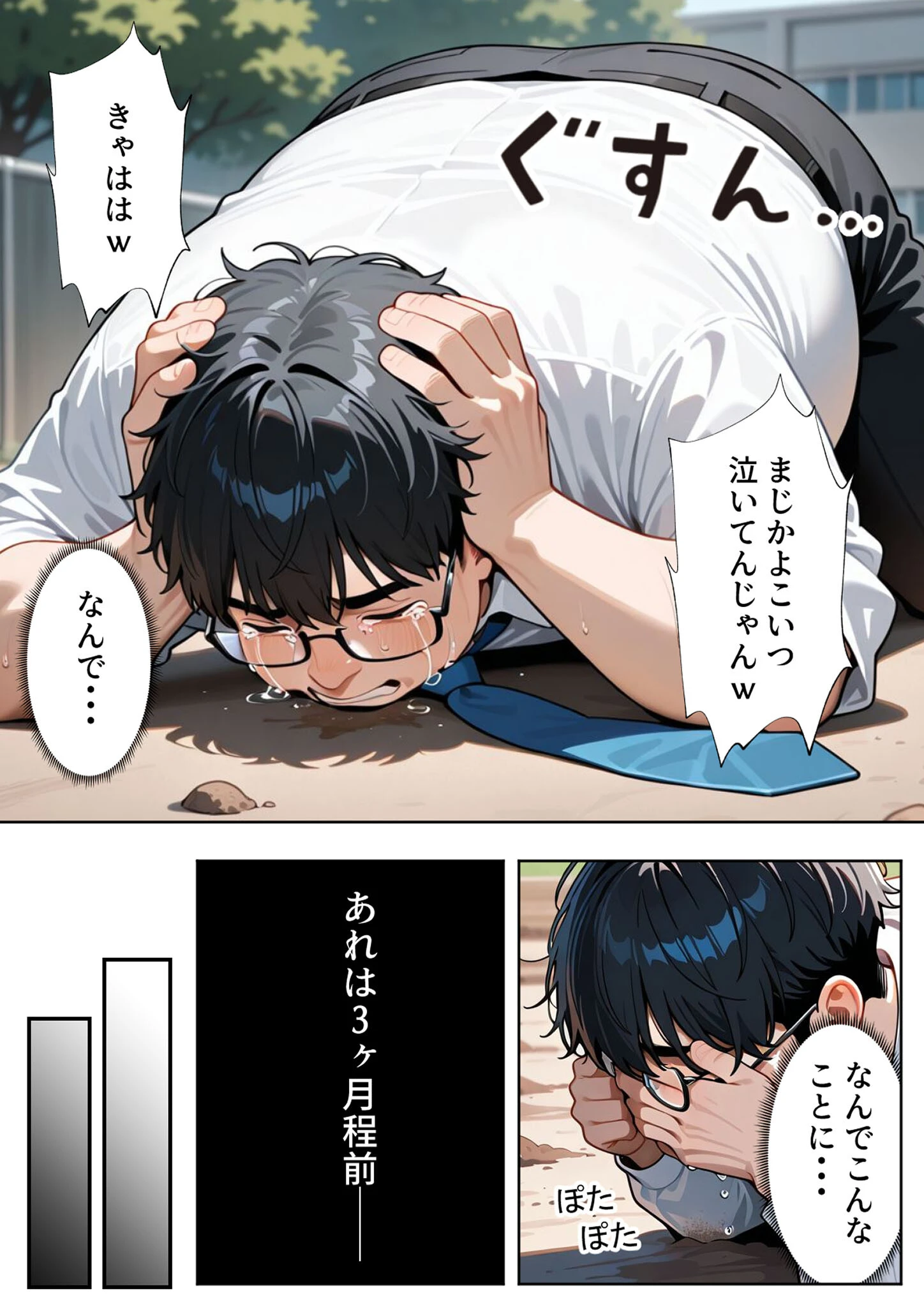 いじめられてた陰キャのボクが生意気チビギャルに中●し報復した話〜桃瀬愛羅 裏垢編〜 モザイク版ページ4