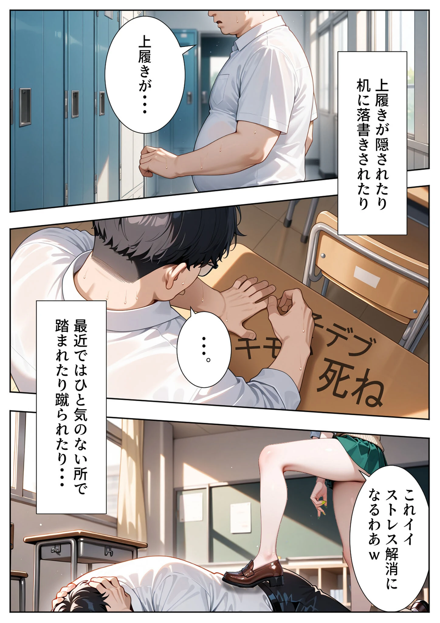 いじめられてた陰キャのボクが生意気チビギャルに中●し報復した話〜桃瀬愛羅 裏垢編〜 モザイク版ページ7