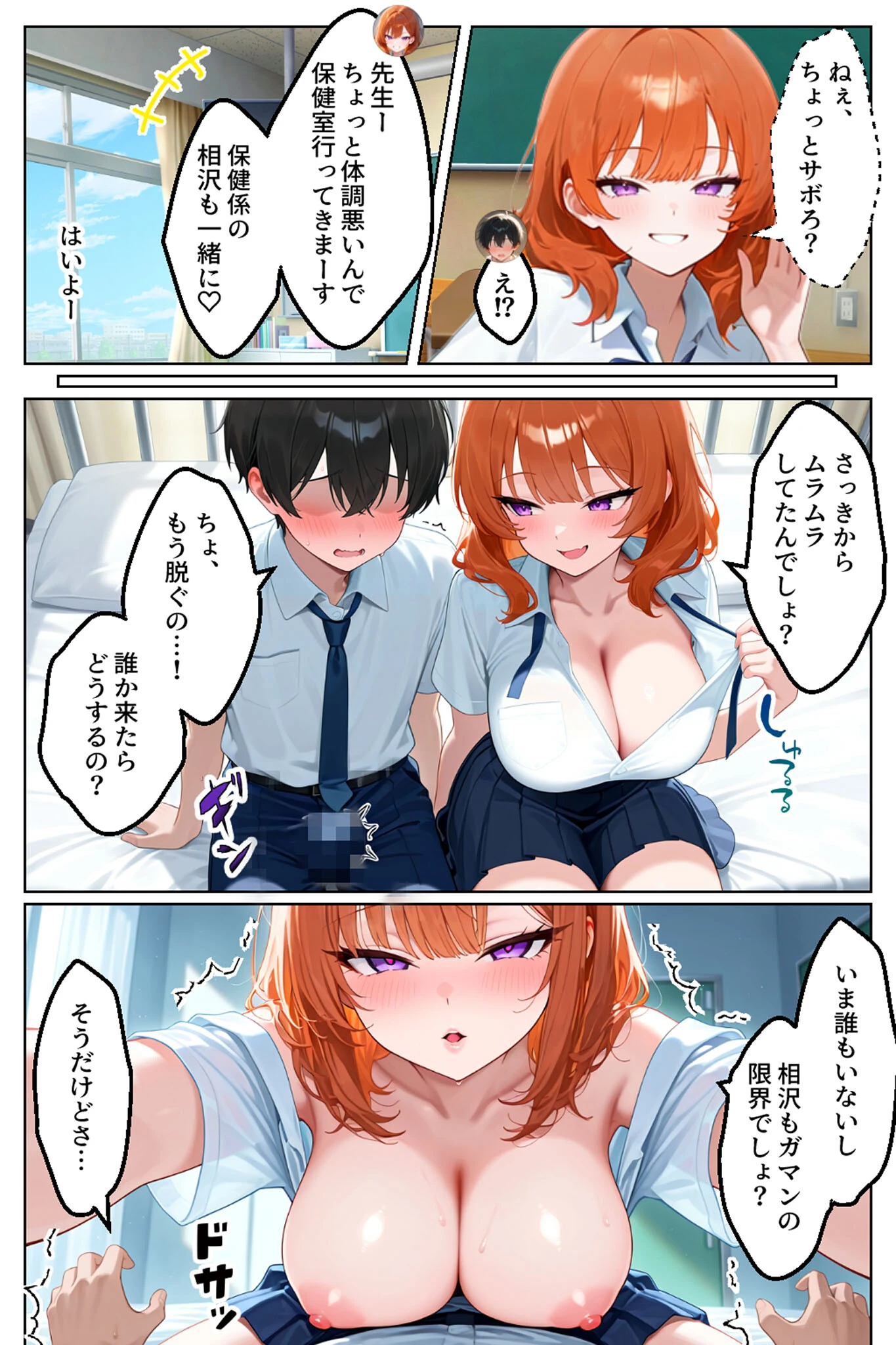 家出してきたクラスの人気ギャルが彼女になったら学園で何度も中●しHさせてくれた話（2） モザイク版ページ4
