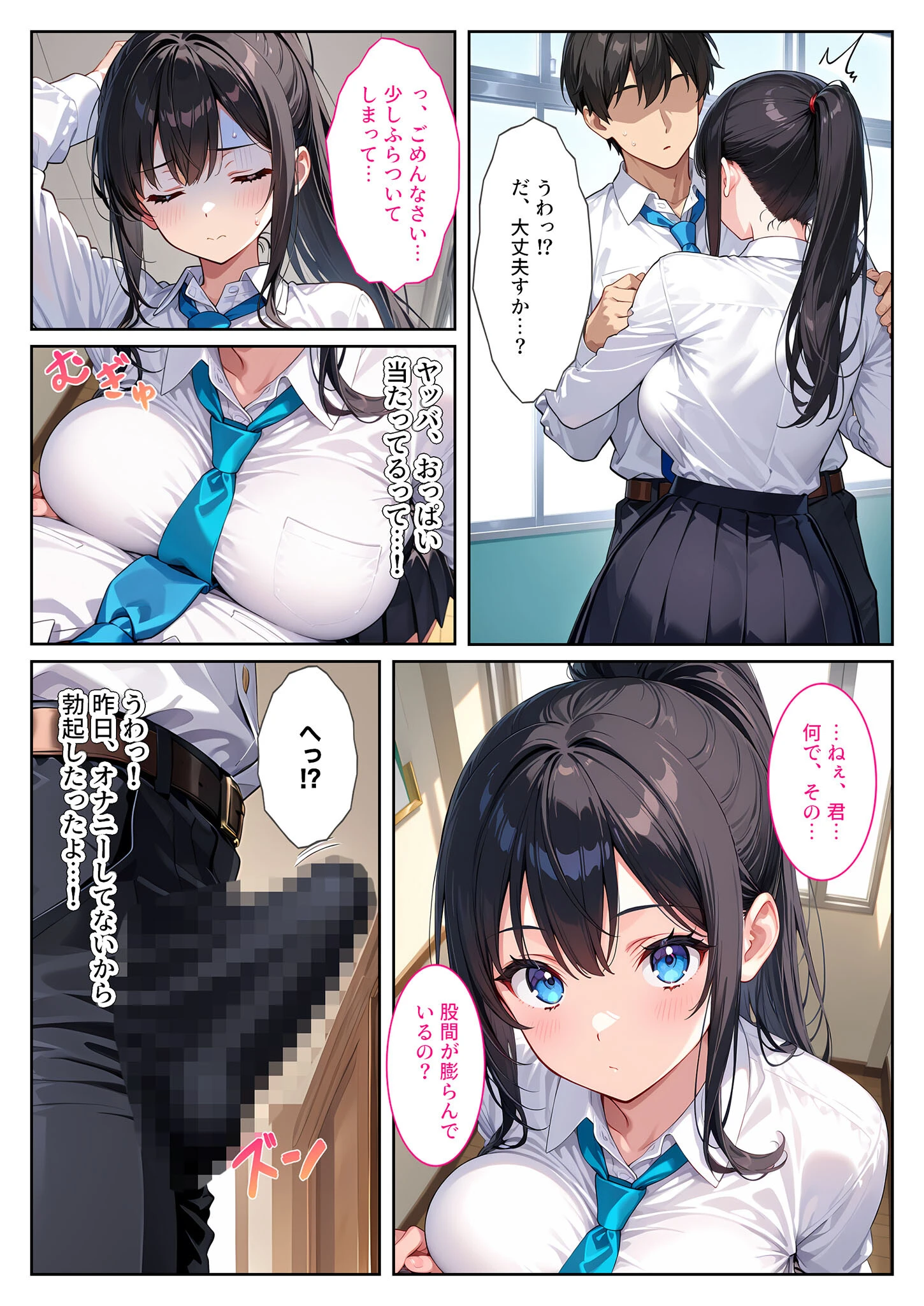 快楽に目覚めた無垢な爆乳風紀委員長とドMなギャル保健医に射●管理されています! モザイク版ページ6