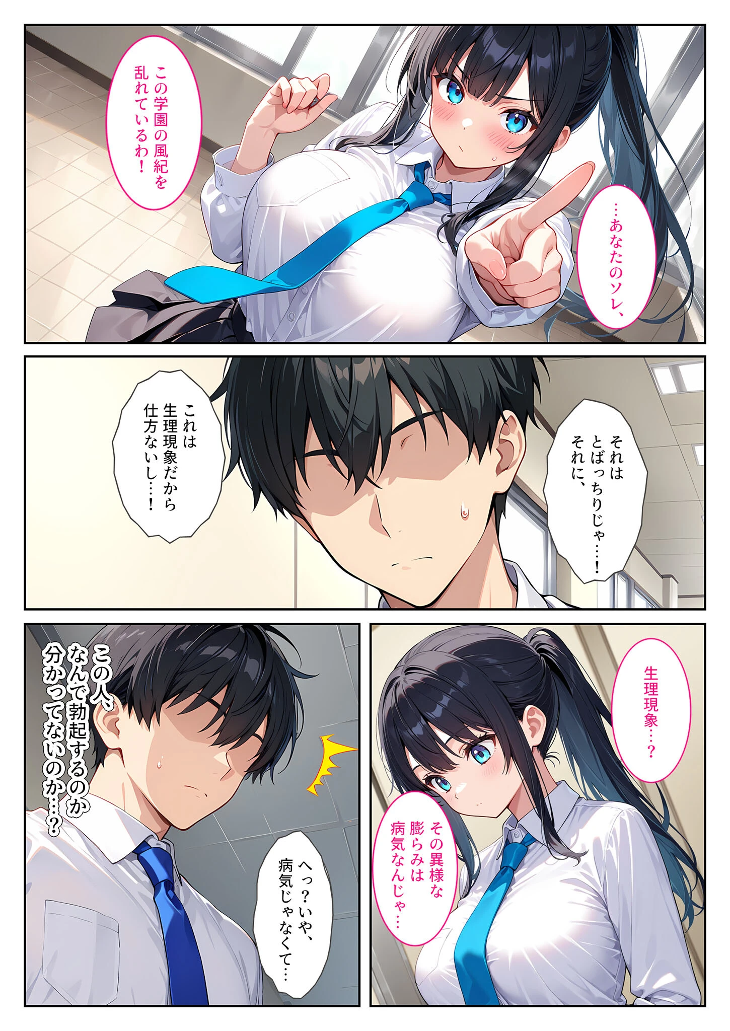 快楽に目覚めた無垢な爆乳風紀委員長とドMなギャル保健医に射●管理されています! モザイク版ページ8