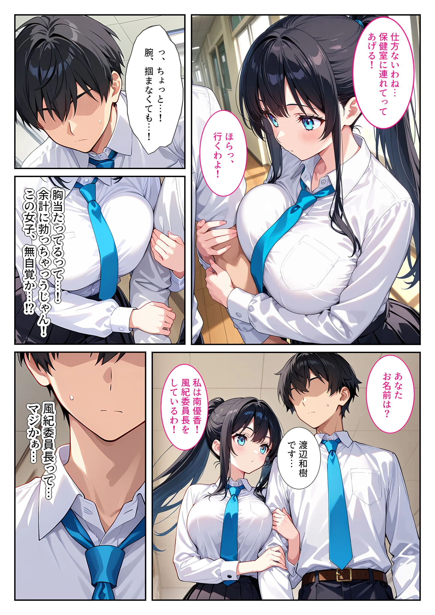 快楽に目覚めた無垢な爆乳風紀委員長とドMなギャル保健医に射●管理されています! モザイク版ページ9