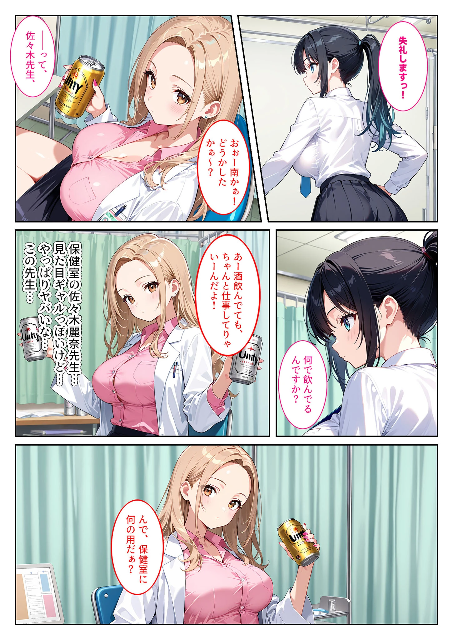 快楽に目覚めた無垢な爆乳風紀委員長とドMなギャル保健医に射●管理されています! モザイク版ページ10