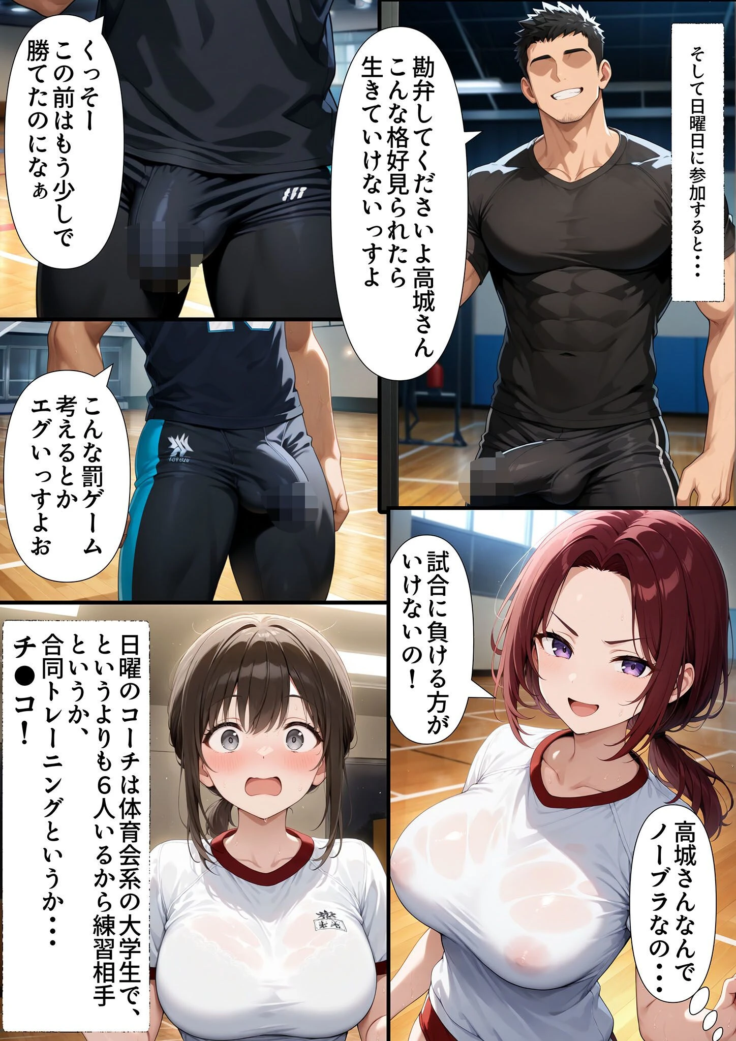 人妻の風景 ママさんバレーでみなみイキますッ!(1) モザイク版ページ13