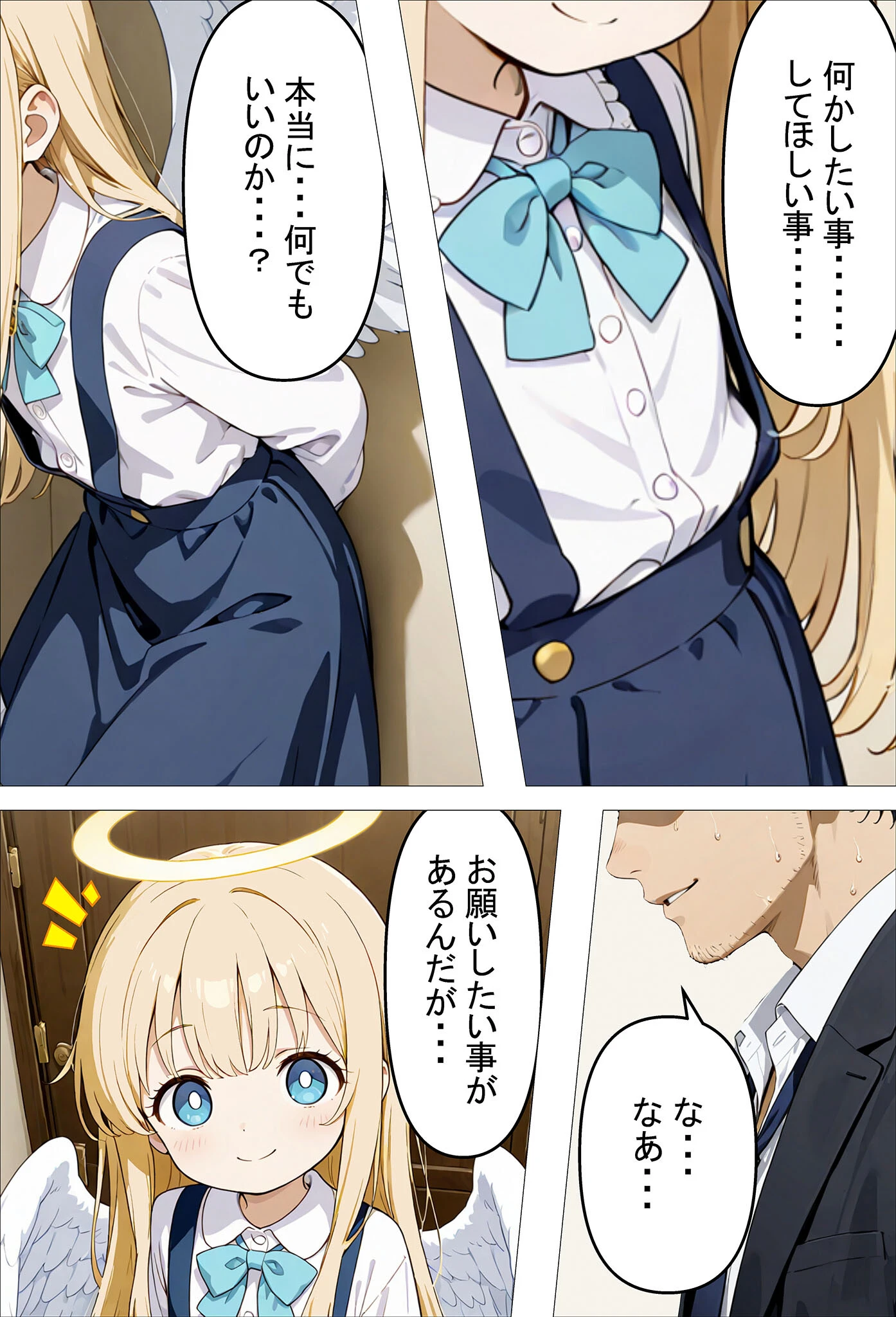 人々を幸せにするために来た無垢な見習い天使にHなお願いをしてみた話〜これも使命のため…!〜 モザイク版ページ9