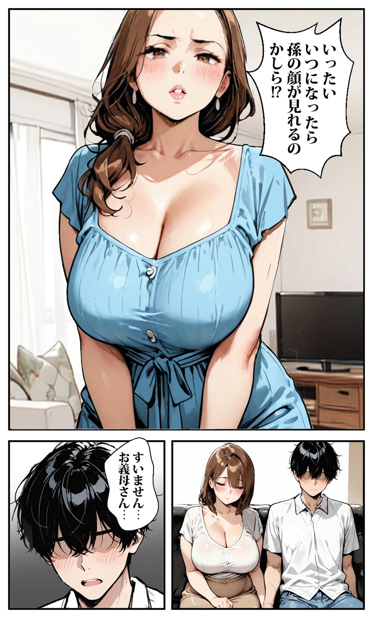 デ●ヘル呼んだら義母が来た モザイク版ページ3