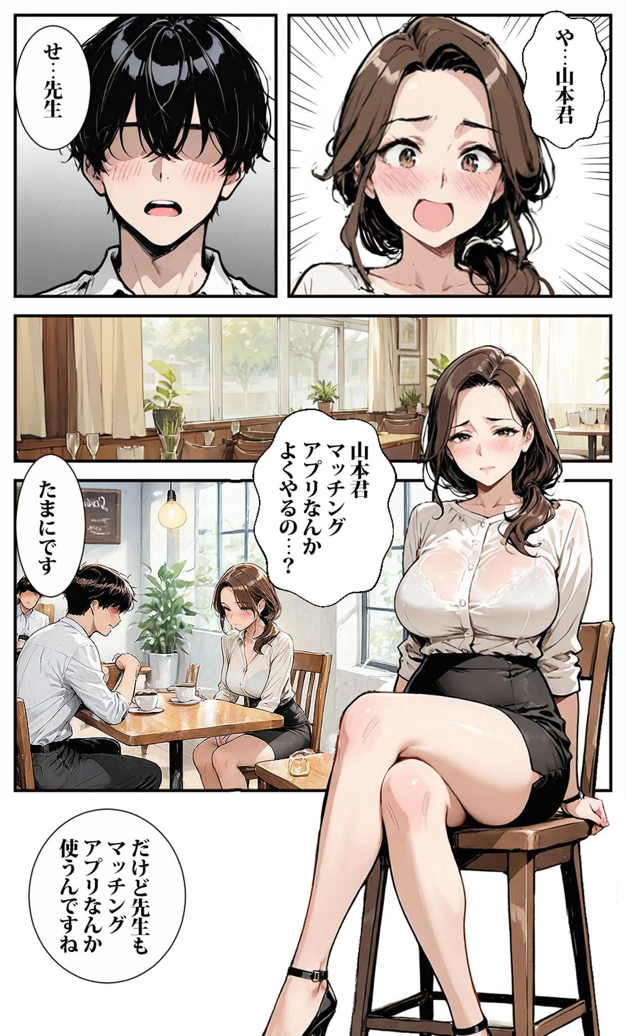 マチアプで出会った女●師がオナホになっちゃった モザイク版ページ8