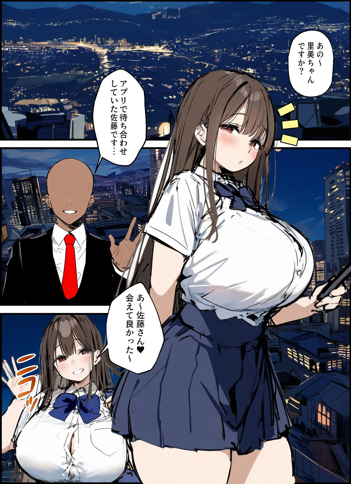 パパ活の意味を知らない天然ビッチ女子 モザイク版ページ3