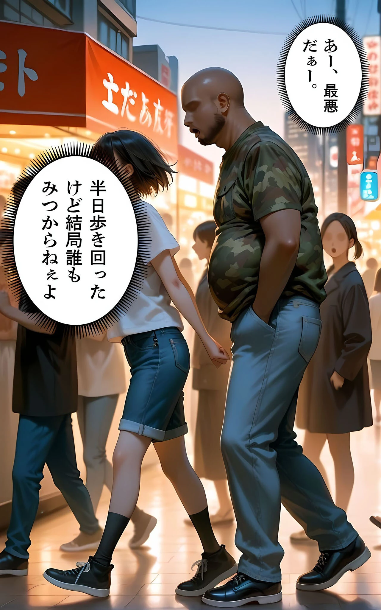 水着撮影会のはずが、いつのまにかおぢさんち〇ぽに沼る話4 モザイク版ページ12