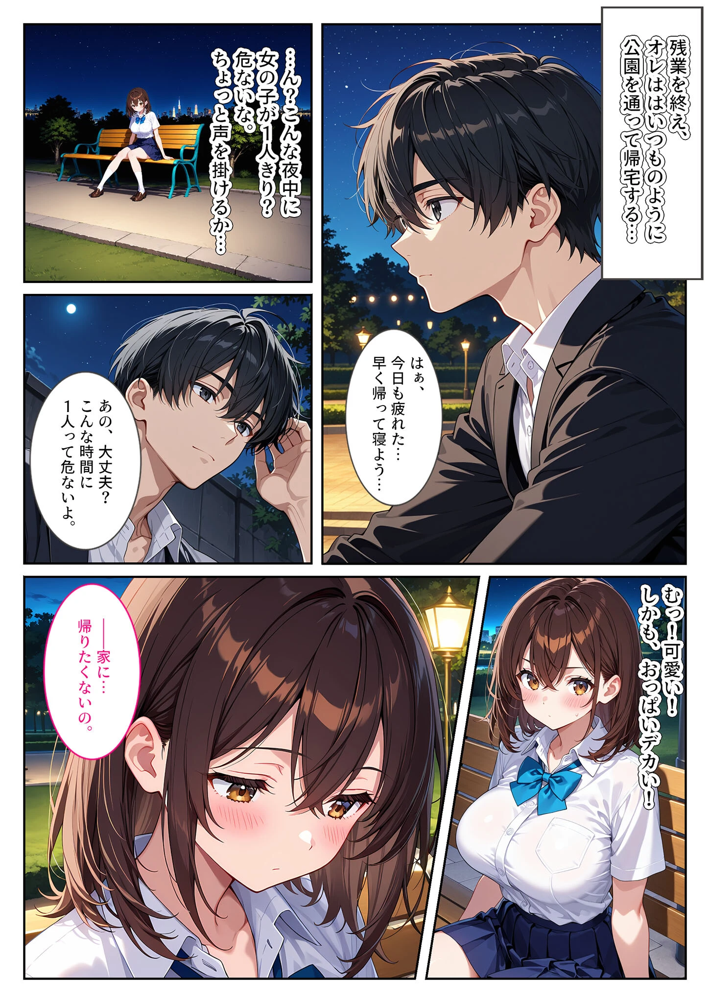 夜の公園で爆乳●●●●を拾ったら… モザイク版ページ5