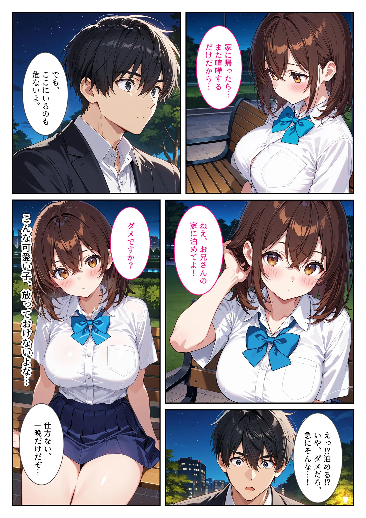 夜の公園で爆乳●●●●を拾ったら… モザイク版ページ6