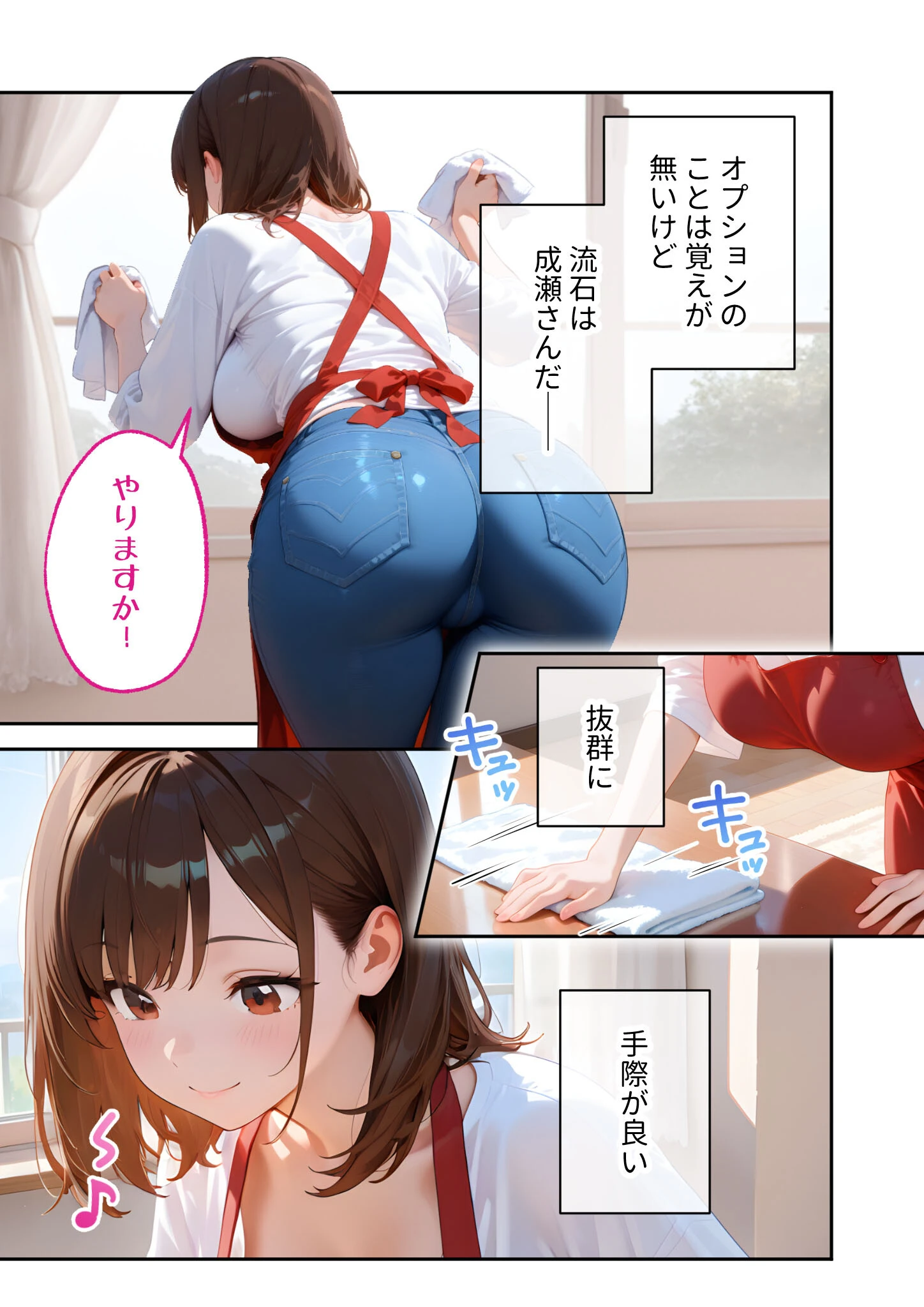 またもや家性婦の成瀬さんは竿のお掃除までしてくれる 〜ド変態お姉さんのぬるぬるオイルマッサージ〜 モザイク版ページ13