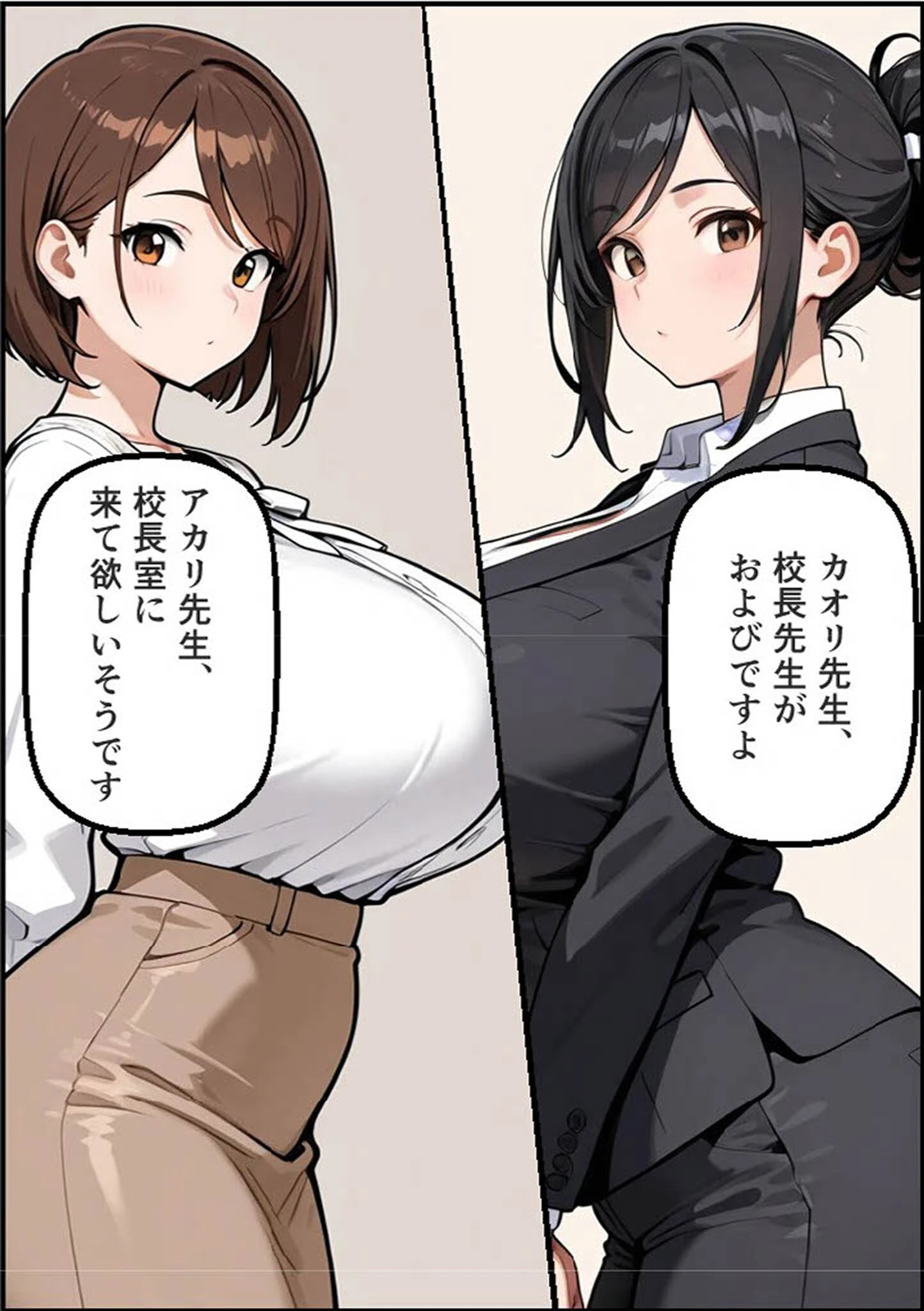 闘乳日誌-美人巨乳教師対決- モザイク版ページ9