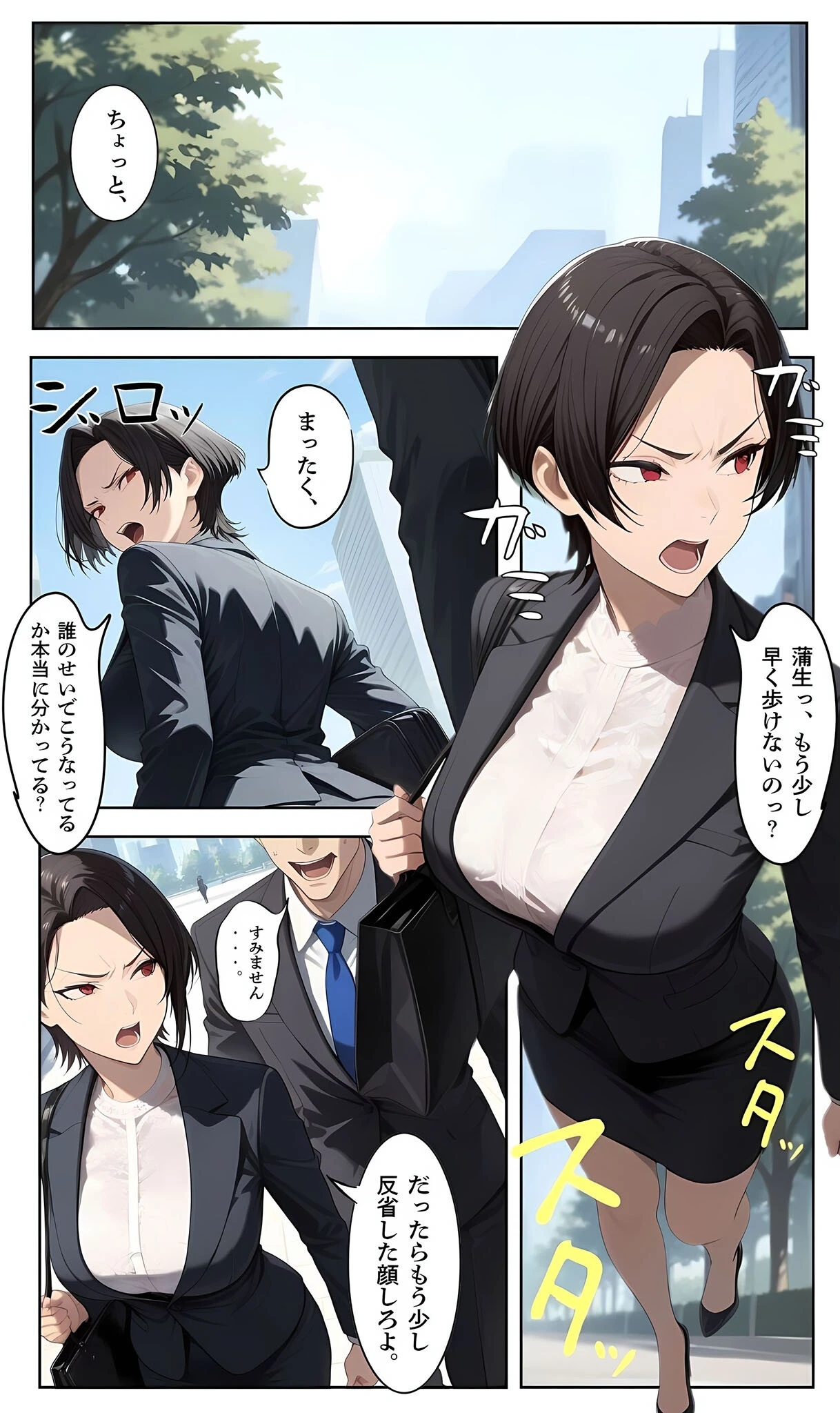 〜パワハラ女部長の秘密を握ってうるさい口に●●●●でフタをした後いちゃラブア●ルセックスをする話〜 モザイク版ページ9