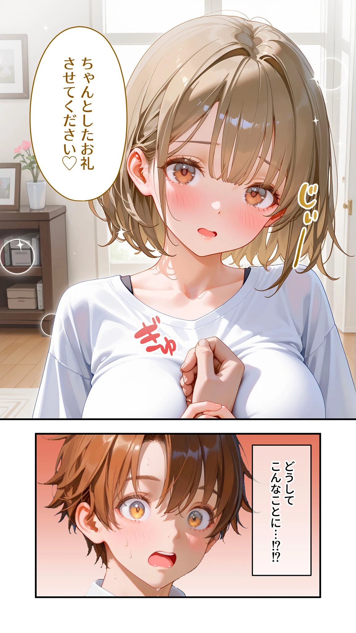 貧乏家族に牛丼奢ったら、おっぱいハーレムできちゃいました…。 〜美人12姉妹のHな恩返し〜第1巻ページ38