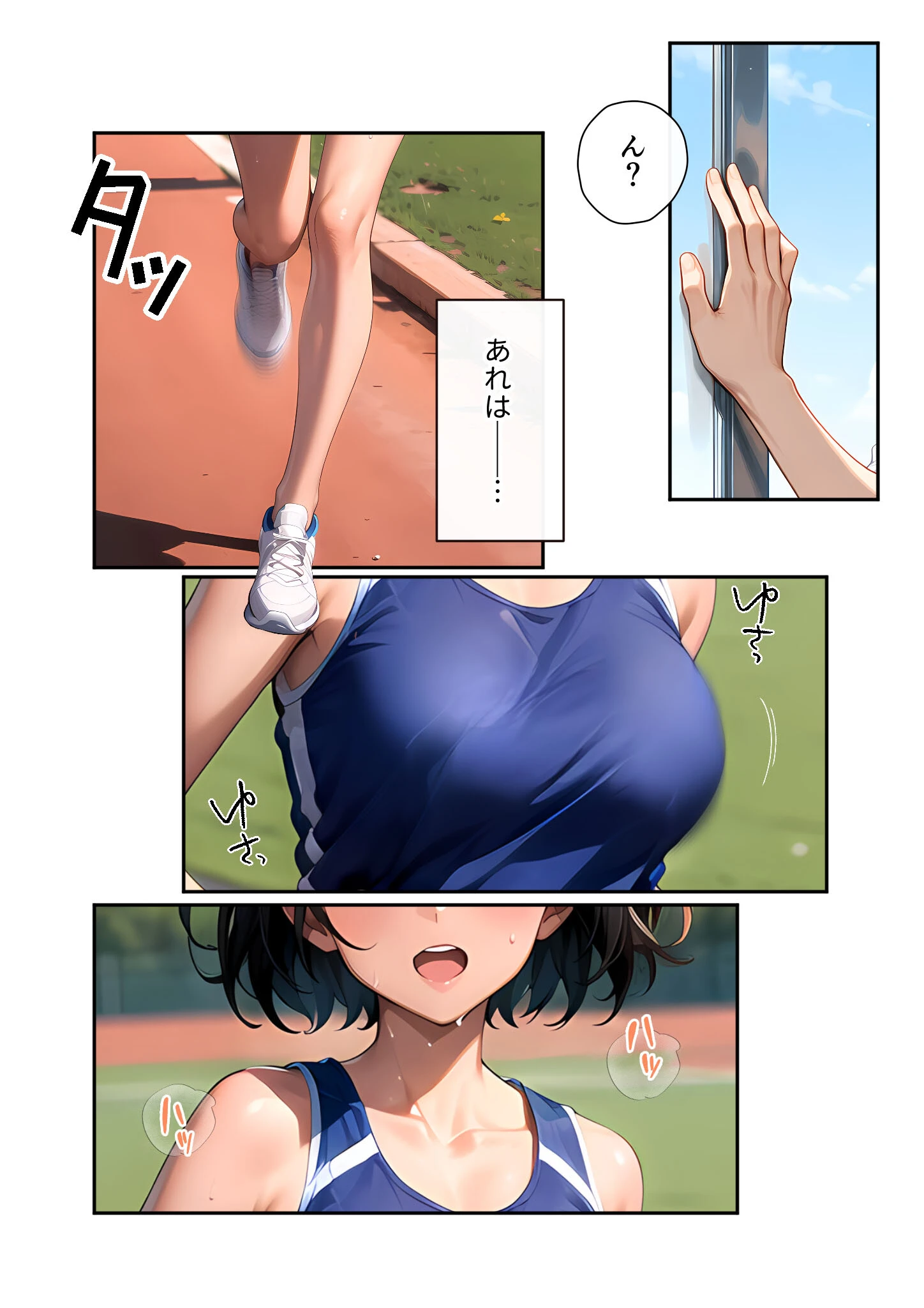 陰キャの僕、透視の力を手に入れる。第二十一話 〜陸上部女子の濡れた小麦肌と乱れるペース〜 モザイク版ページ4