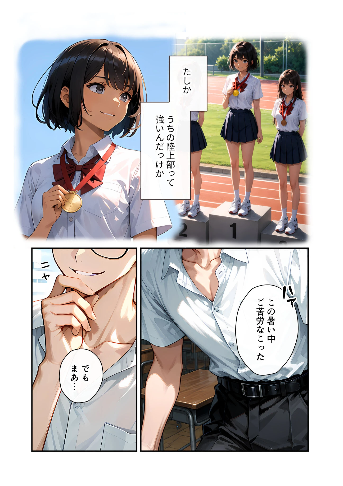陰キャの僕、透視の力を手に入れる。第二十一話 〜陸上部女子の濡れた小麦肌と乱れるペース〜 モザイク版ページ6