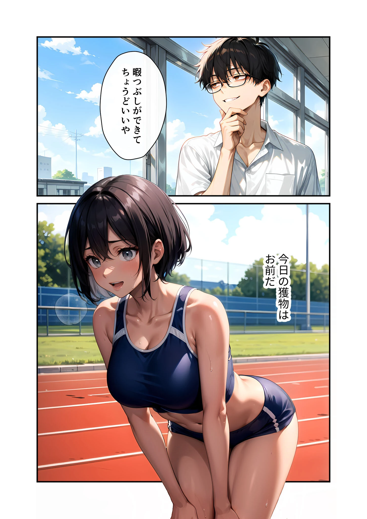 陰キャの僕、透視の力を手に入れる。第二十一話 〜陸上部女子の濡れた小麦肌と乱れるペース〜 モザイク版ページ7