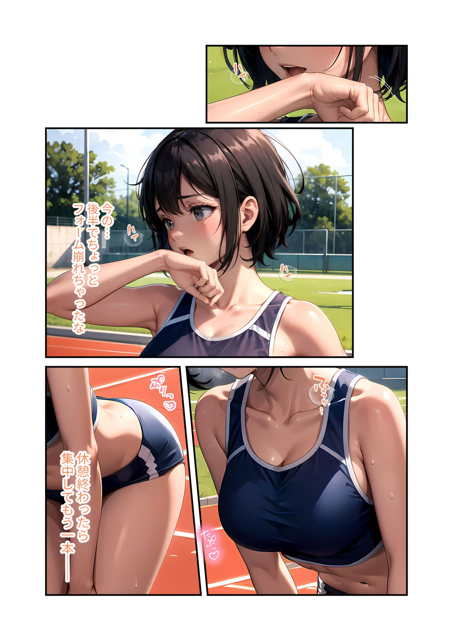 陰キャの僕、透視の力を手に入れる。第二十一話 〜陸上部女子の濡れた小麦肌と乱れるペース〜 モザイク版ページ8